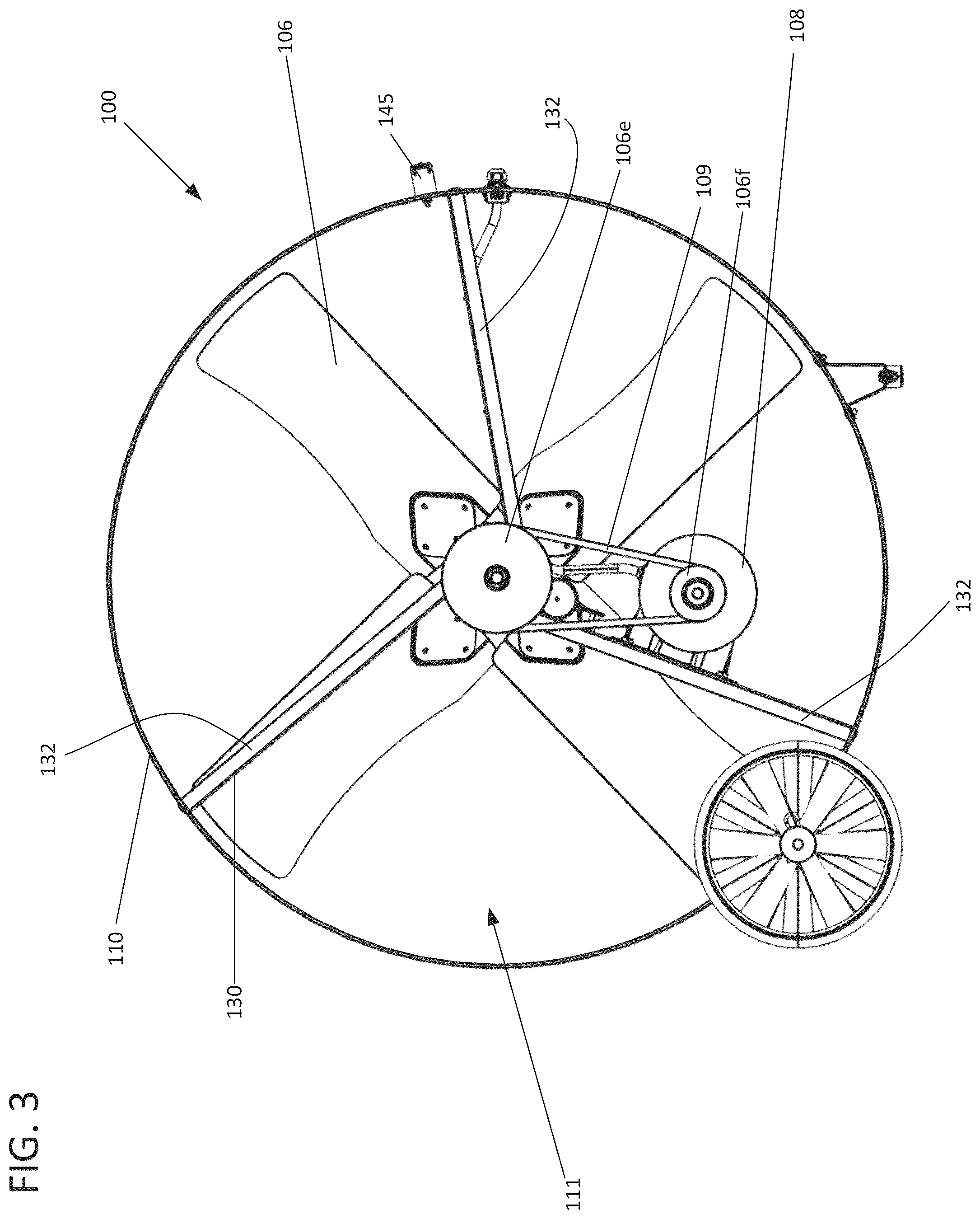 Patent US11841032 Figure 3 – Fan assembly with components for quick assembly
