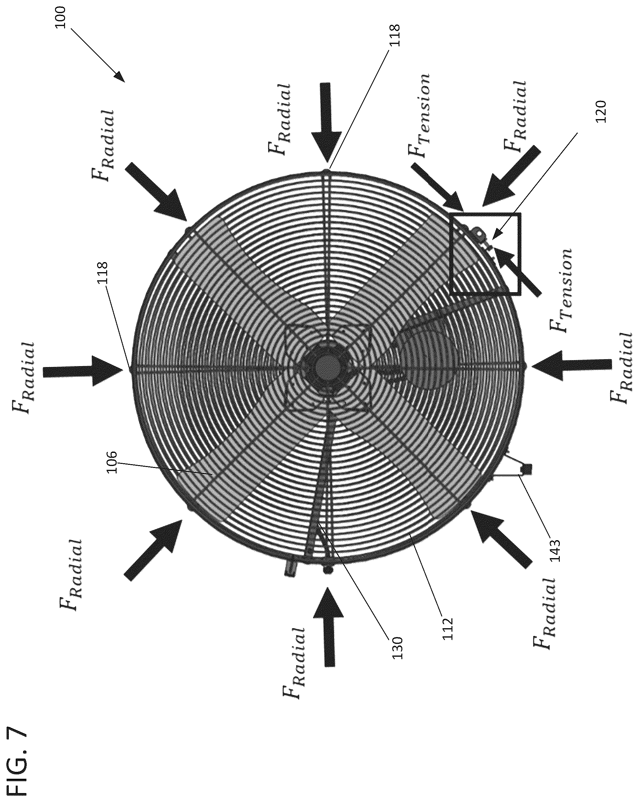 Patent US11841032 Figure 7 – Fan assembly with components for quick assembly