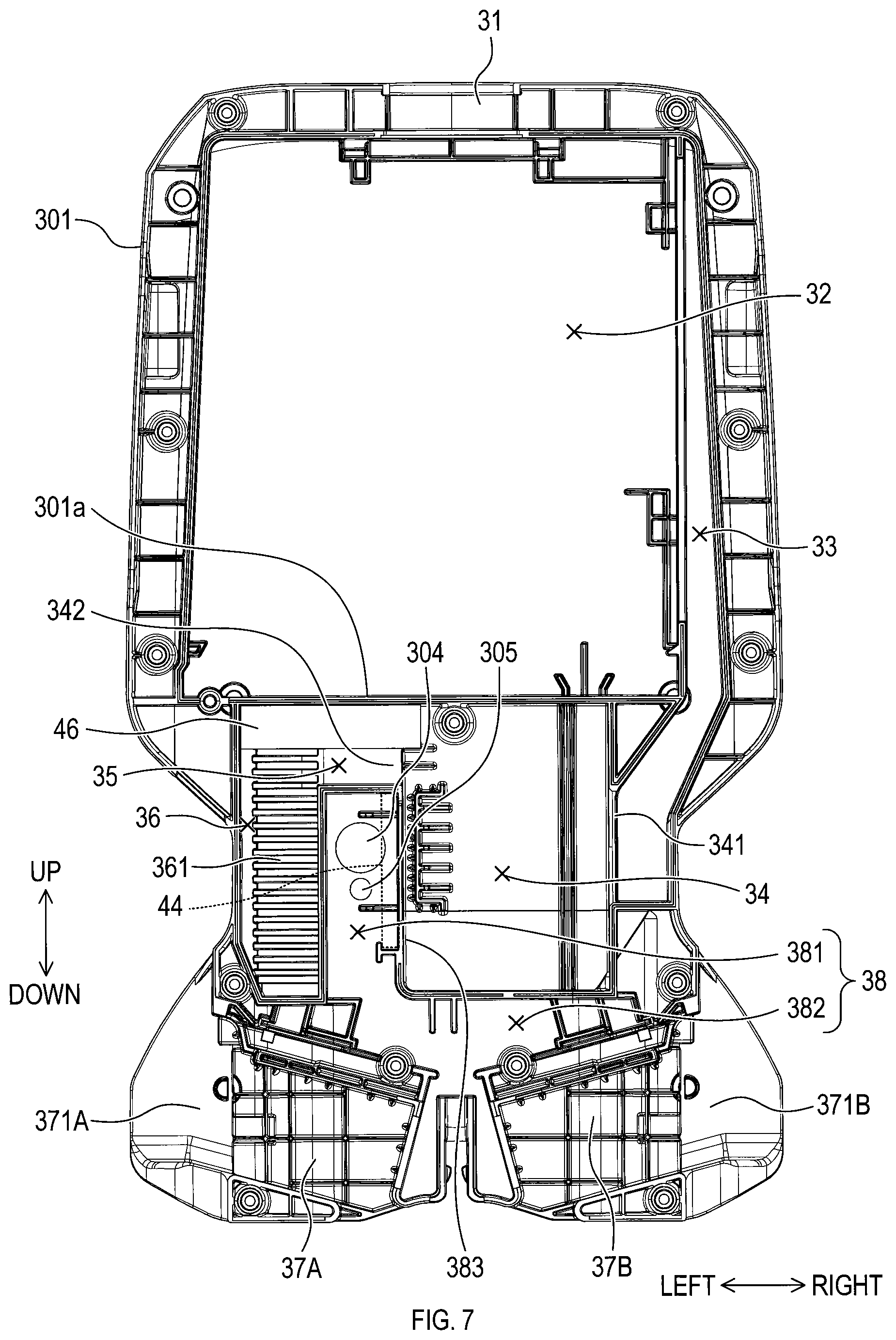 Patent US11841033 Figure 7 – Electric powered work machine and method of controlling noise generated by electric powered work machine