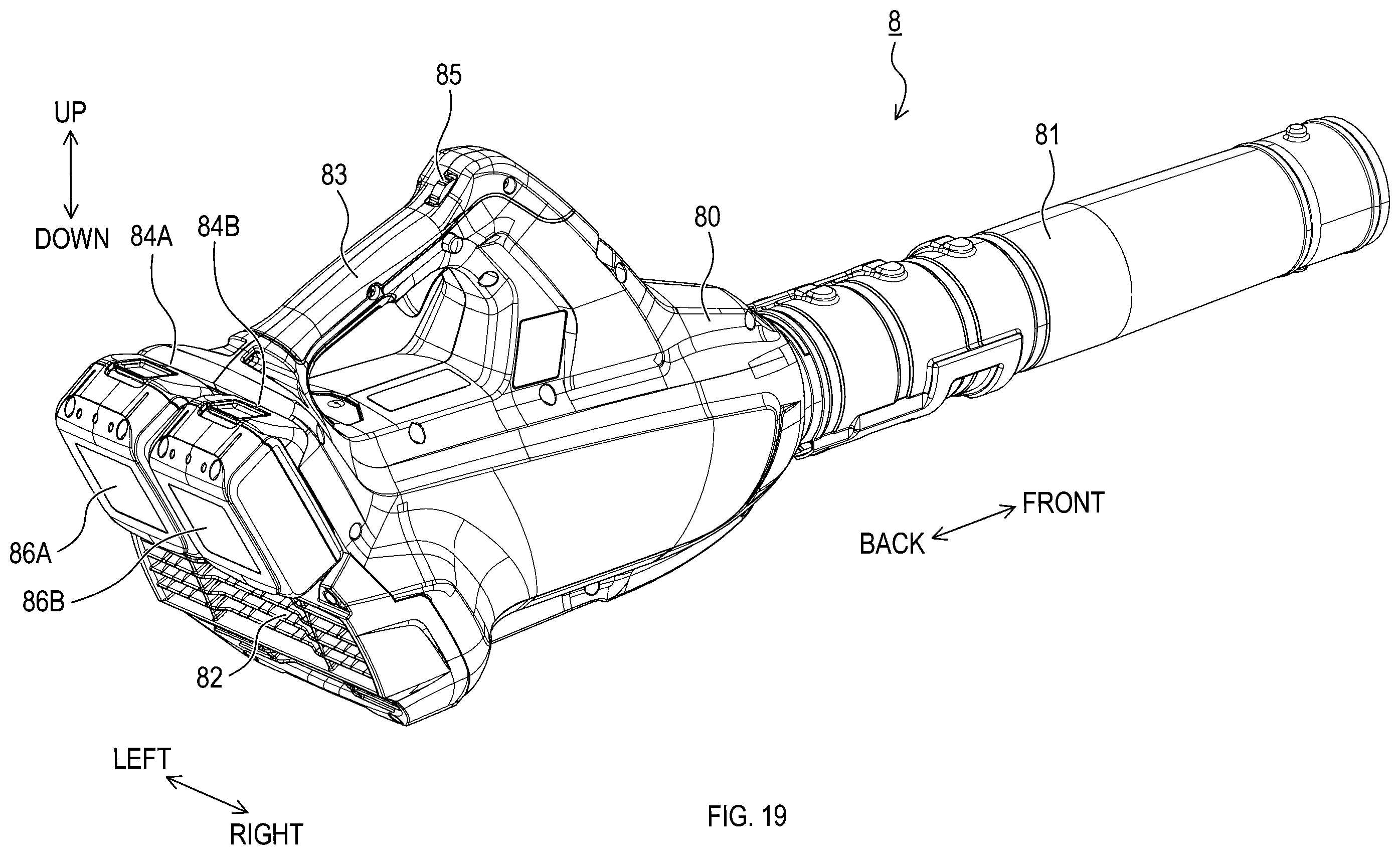 Patent US11841033 Figure 19 – Electric powered work machine and method of controlling noise generated by electric powered work machine