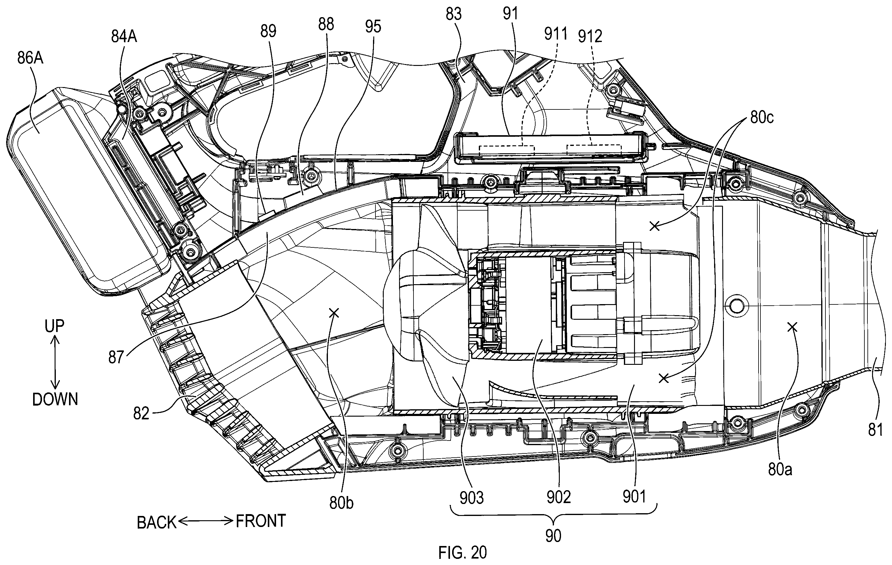 Patent US11841033 Figure 20 – Electric powered work machine and method of controlling noise generated by electric powered work machine