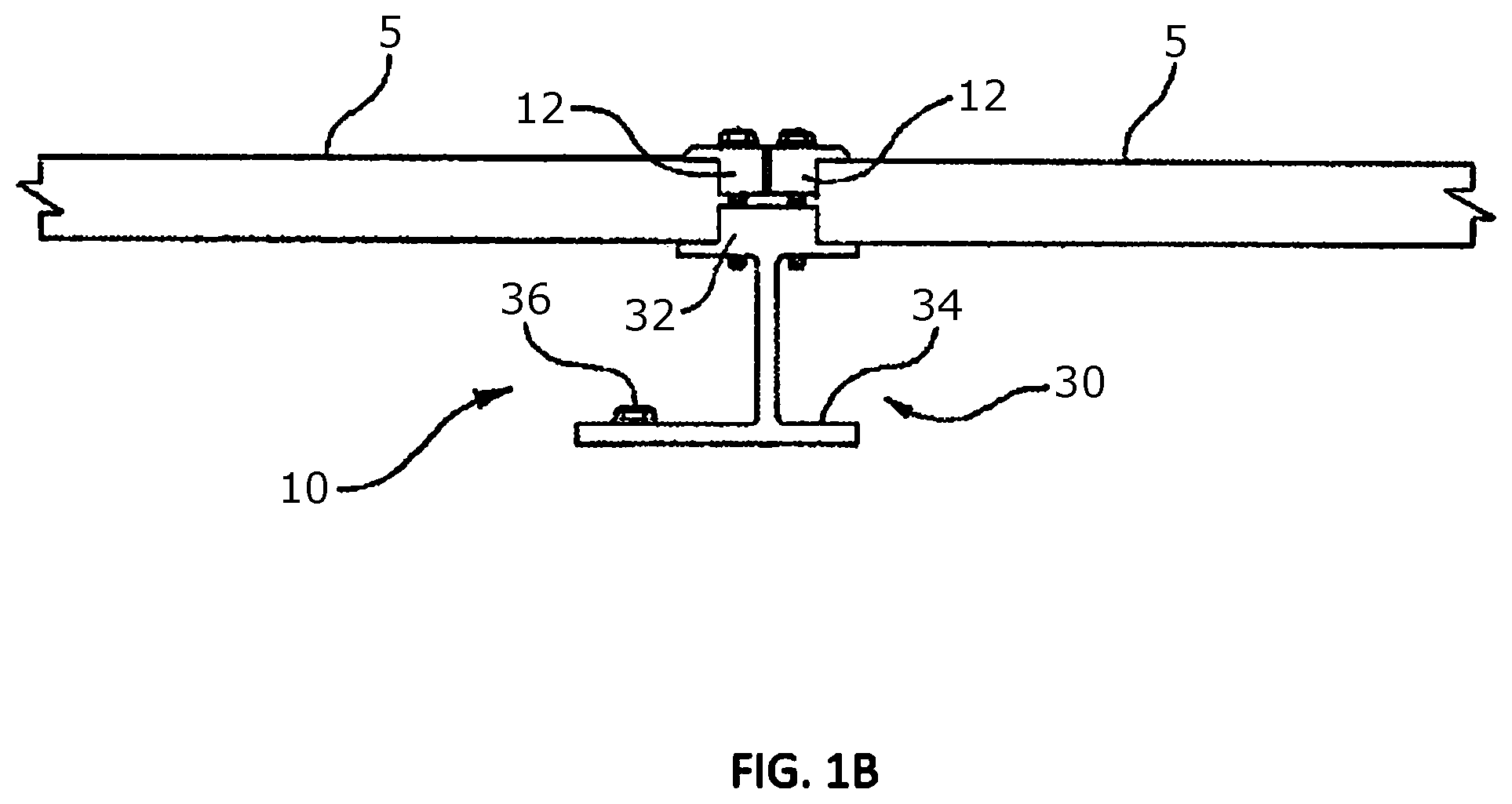 Patent US11841038 Figure 2 – Panel clamping and mounting mechanism
