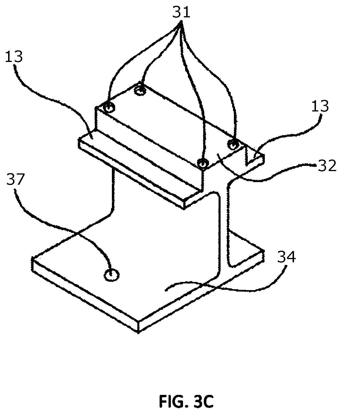 Patent US11841038 Figure 6 – Panel clamping and mounting mechanism