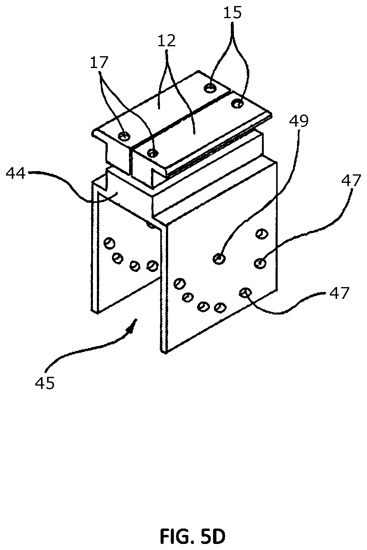 Patent US11841038 Figure 12 – Panel clamping and mounting mechanism