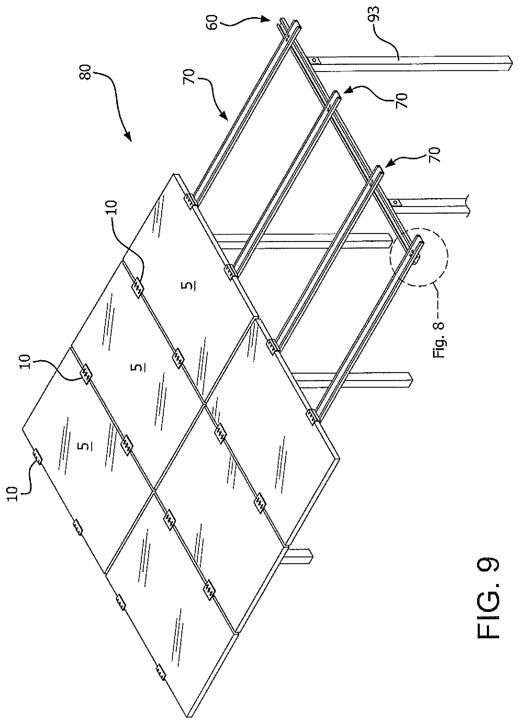 Patent US11841038 Figure 16 – Panel clamping and mounting mechanism