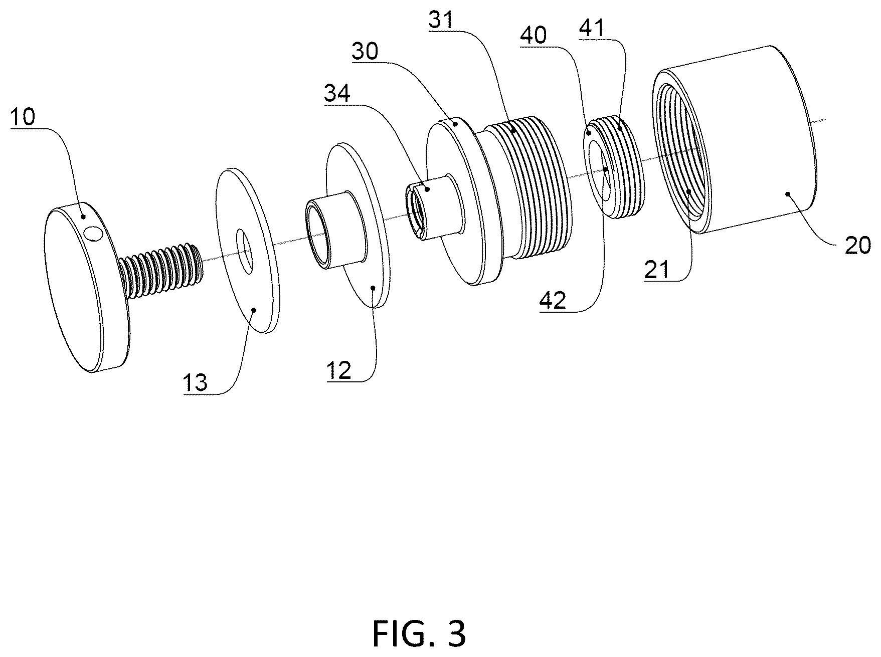 Patent US11841043 Figure 3 – Lockable adjustable standoff