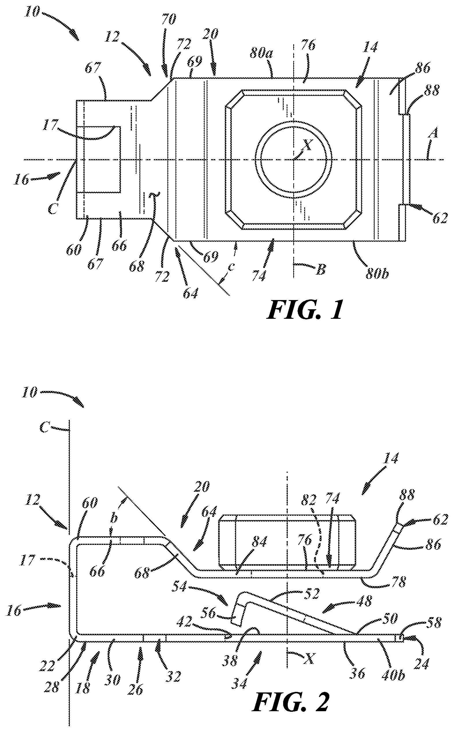 Patent US11841044 Figure 1 – Retainer and a retainer and nut assembly
