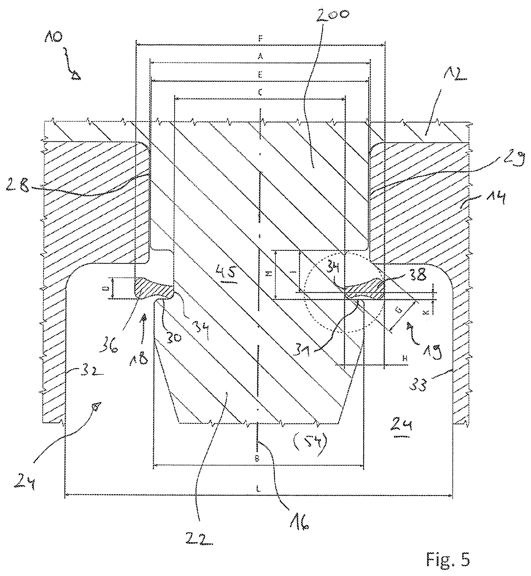 Patent US11841045 Figure 4 – Connection assembly