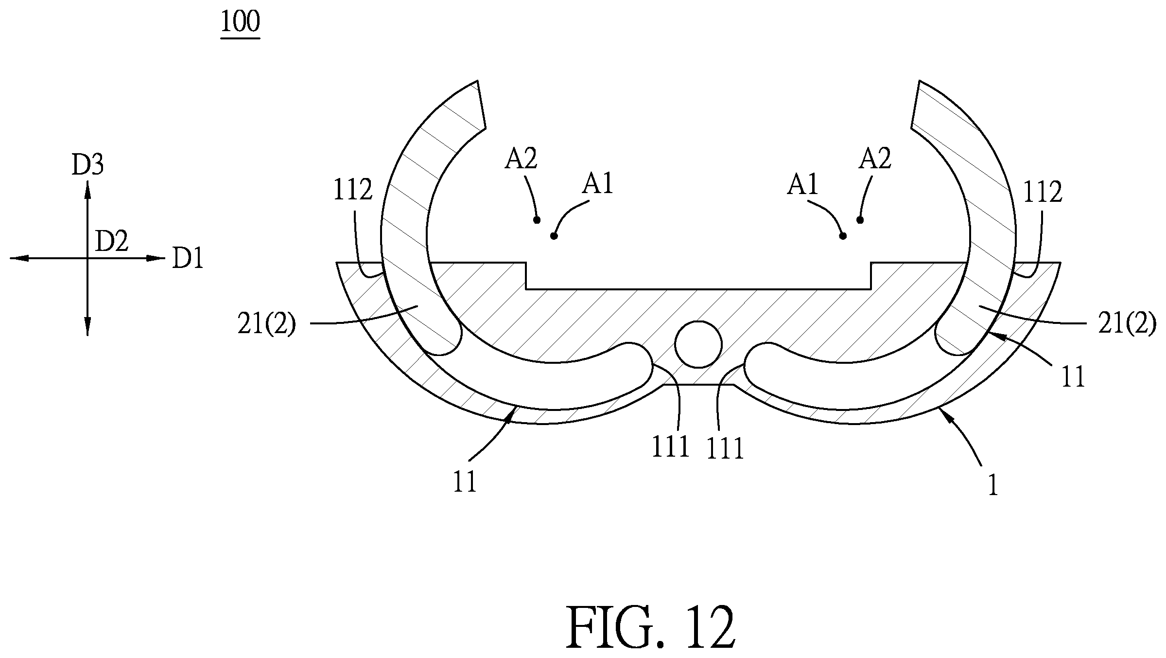 Patent US11841046 Figure 12 – Hinge for a foldable electronic device with a flexible display