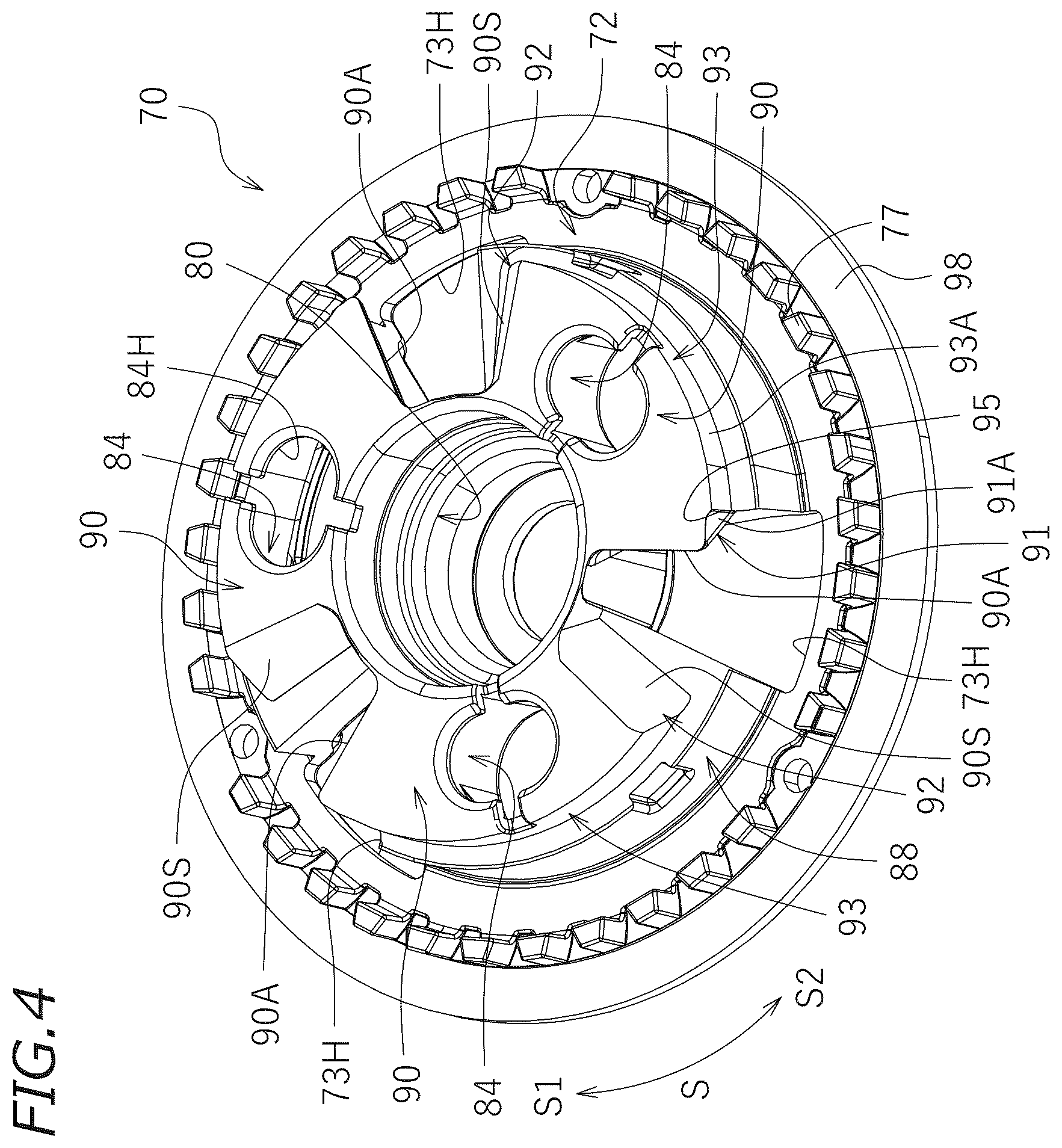 Patent US11841054 Figure 4 – Clutch device