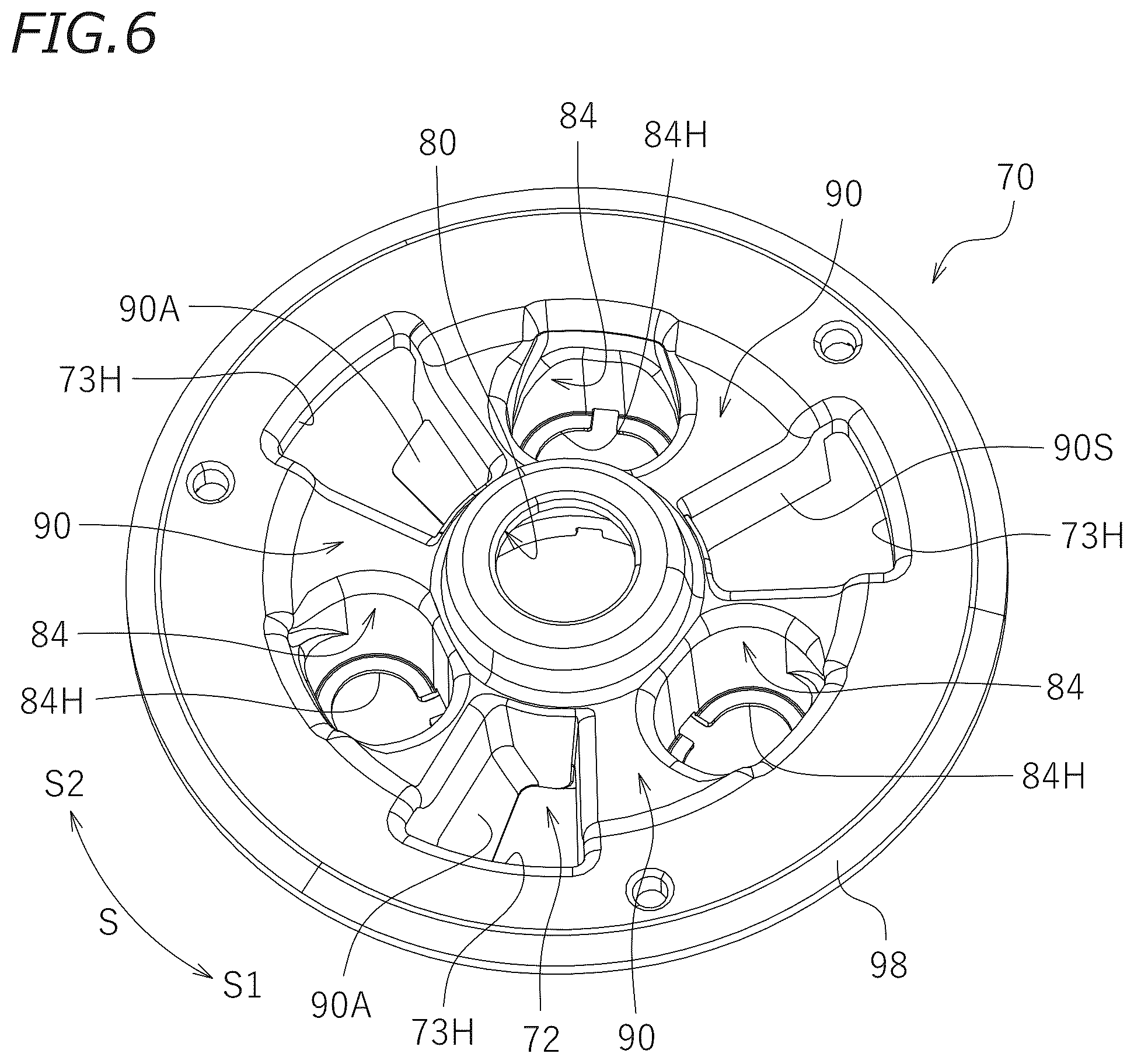 Patent US11841054 Figure 6 – Clutch device