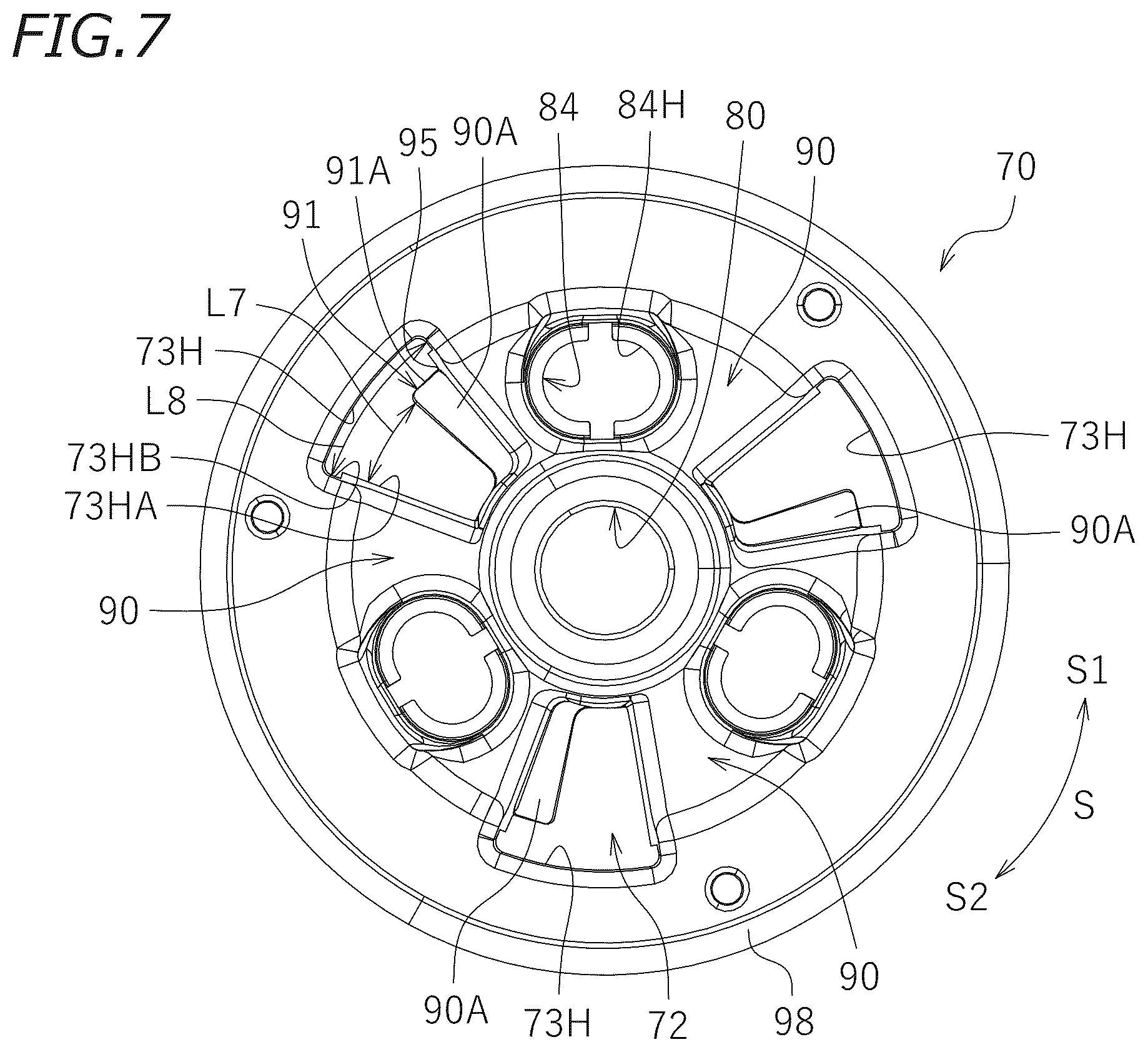Patent US11841054 Figure 7 – Clutch device