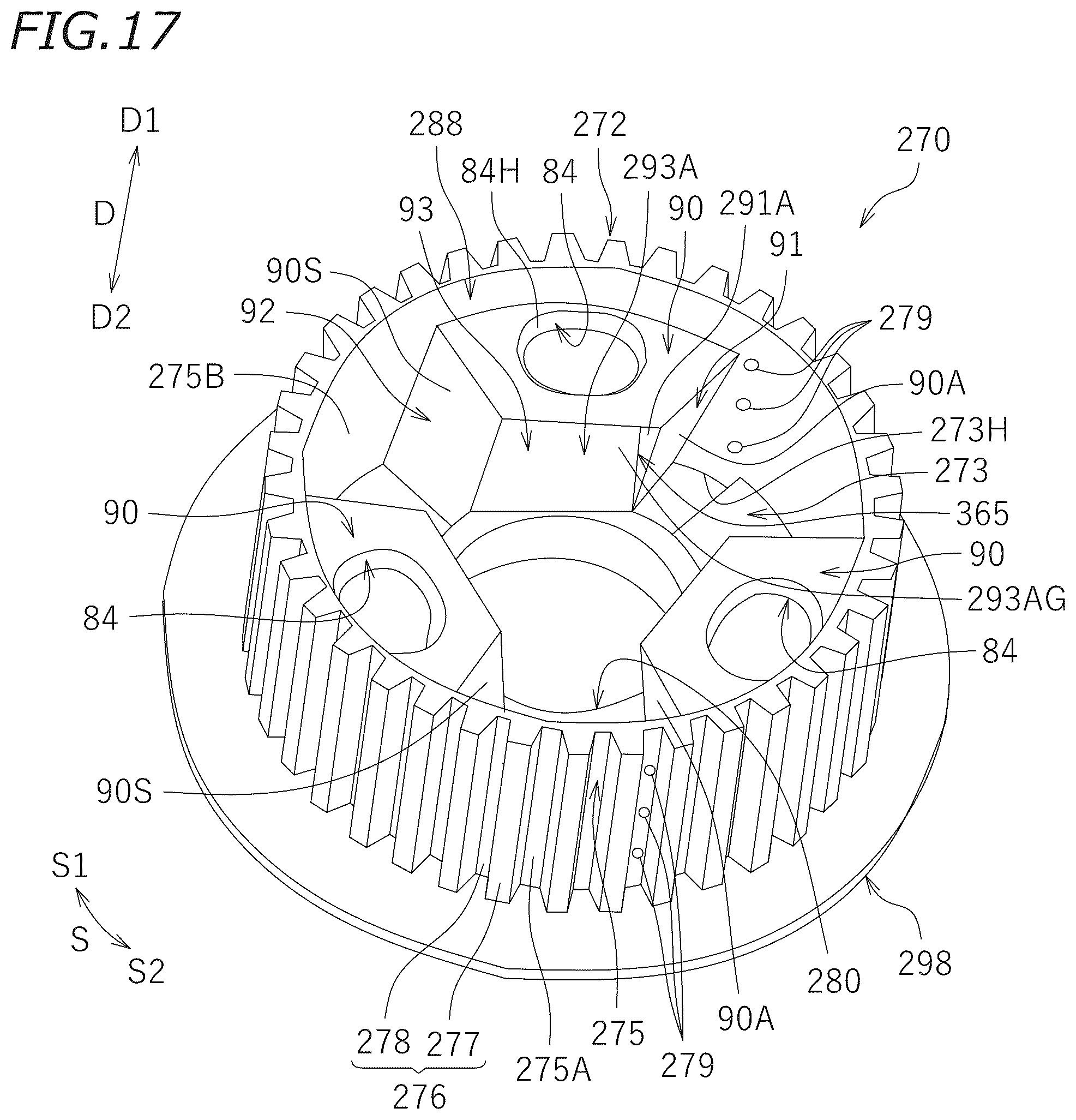 Patent US11841054 Figure 17 – Clutch device