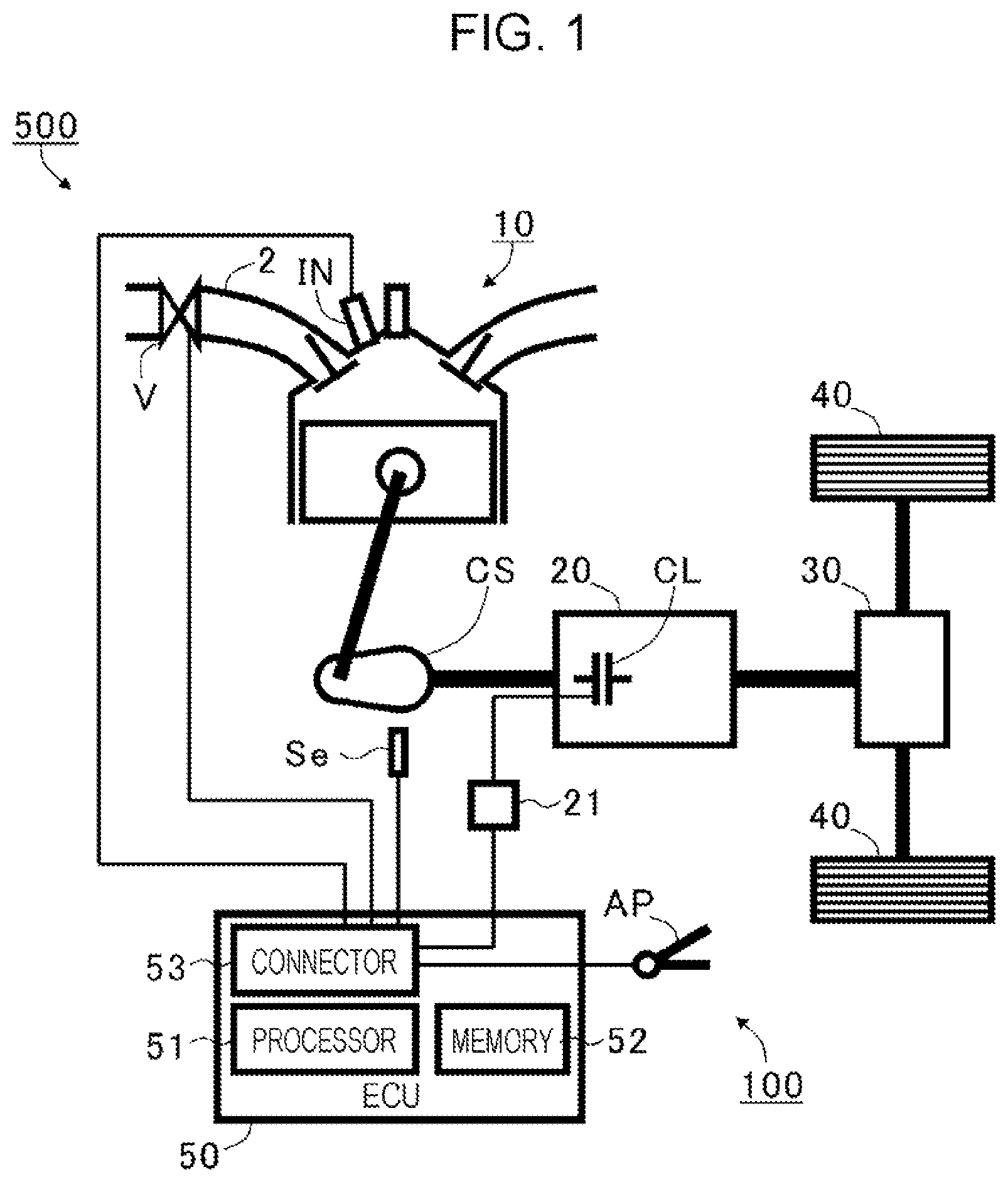 Patent US11841056 Figure 1 – Clutch control system