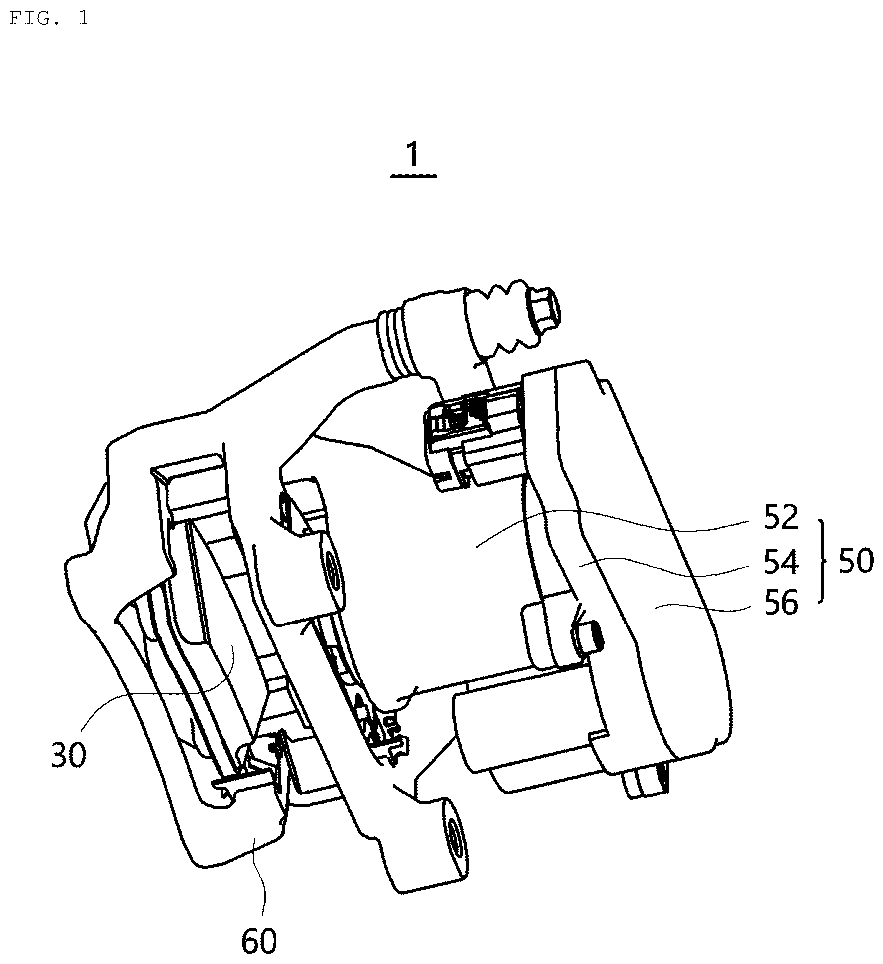 Patent US11841057 Figure 1 – Electro-mechanical brake and vehicle comprising the same