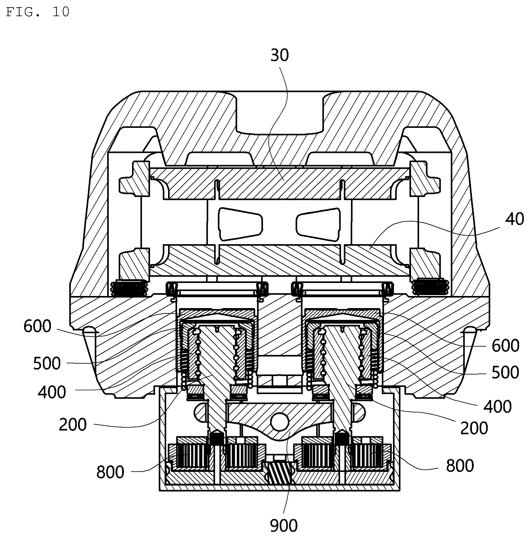 Patent US11841057 Figure 10 – Electro-mechanical brake and vehicle comprising the same