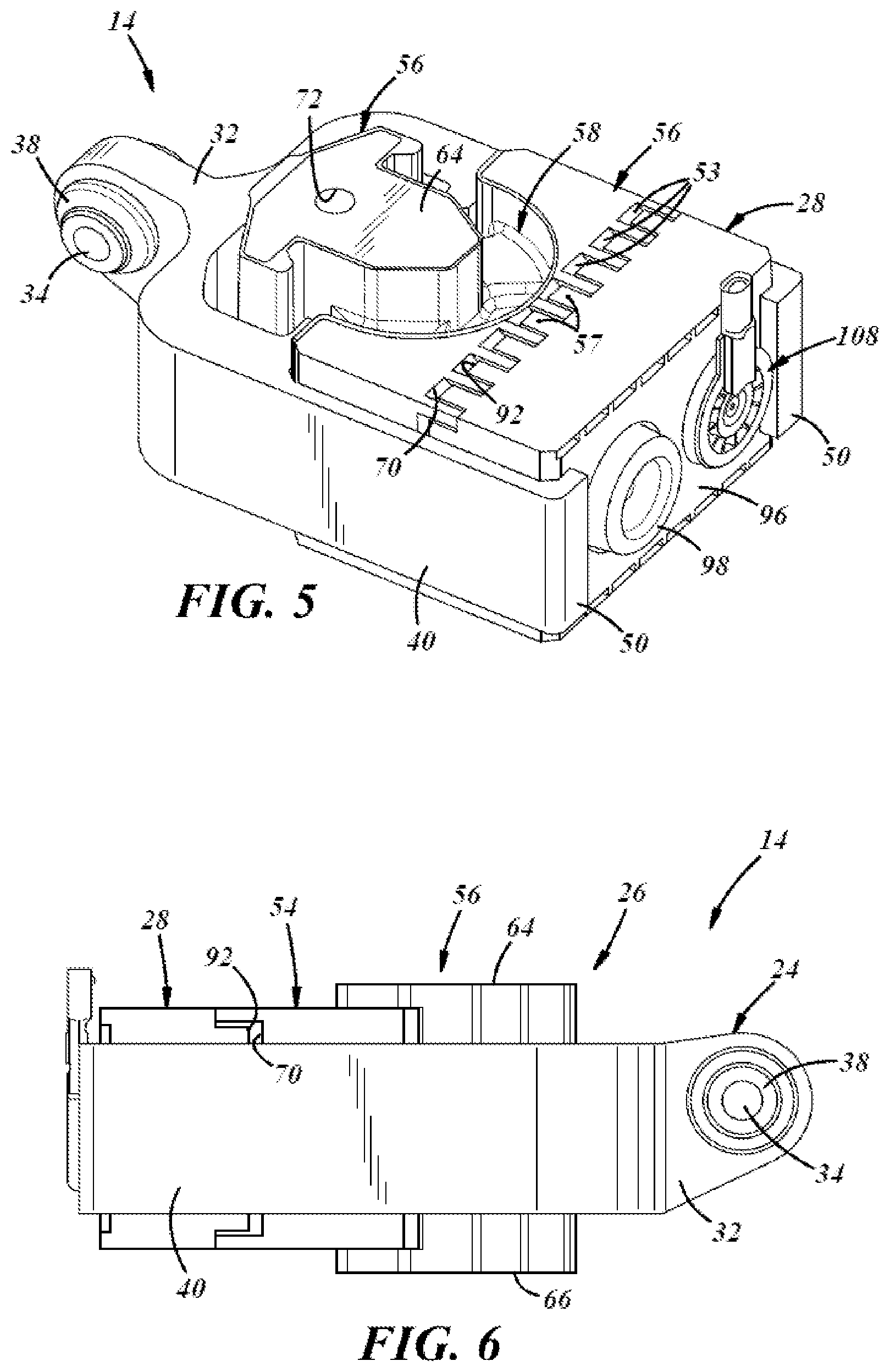 Patent US11841059 Figure 3 – Hydraulic powertrain component mount with variable stiffness