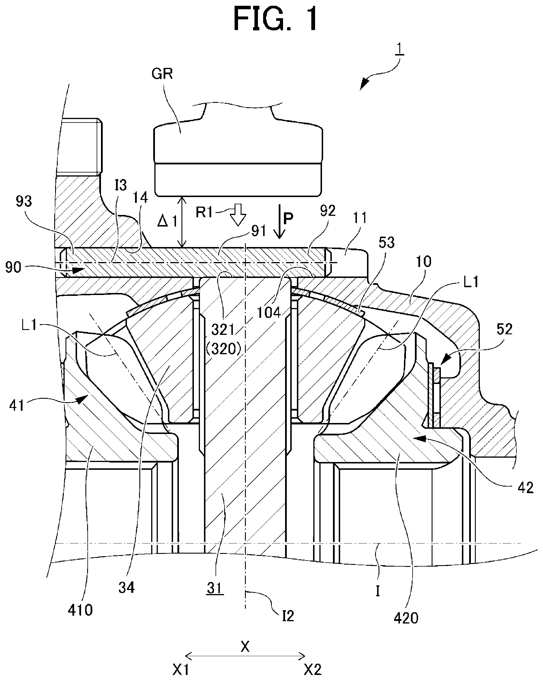 Patent US11841070 Figure 1 – Differential transmission apparatus