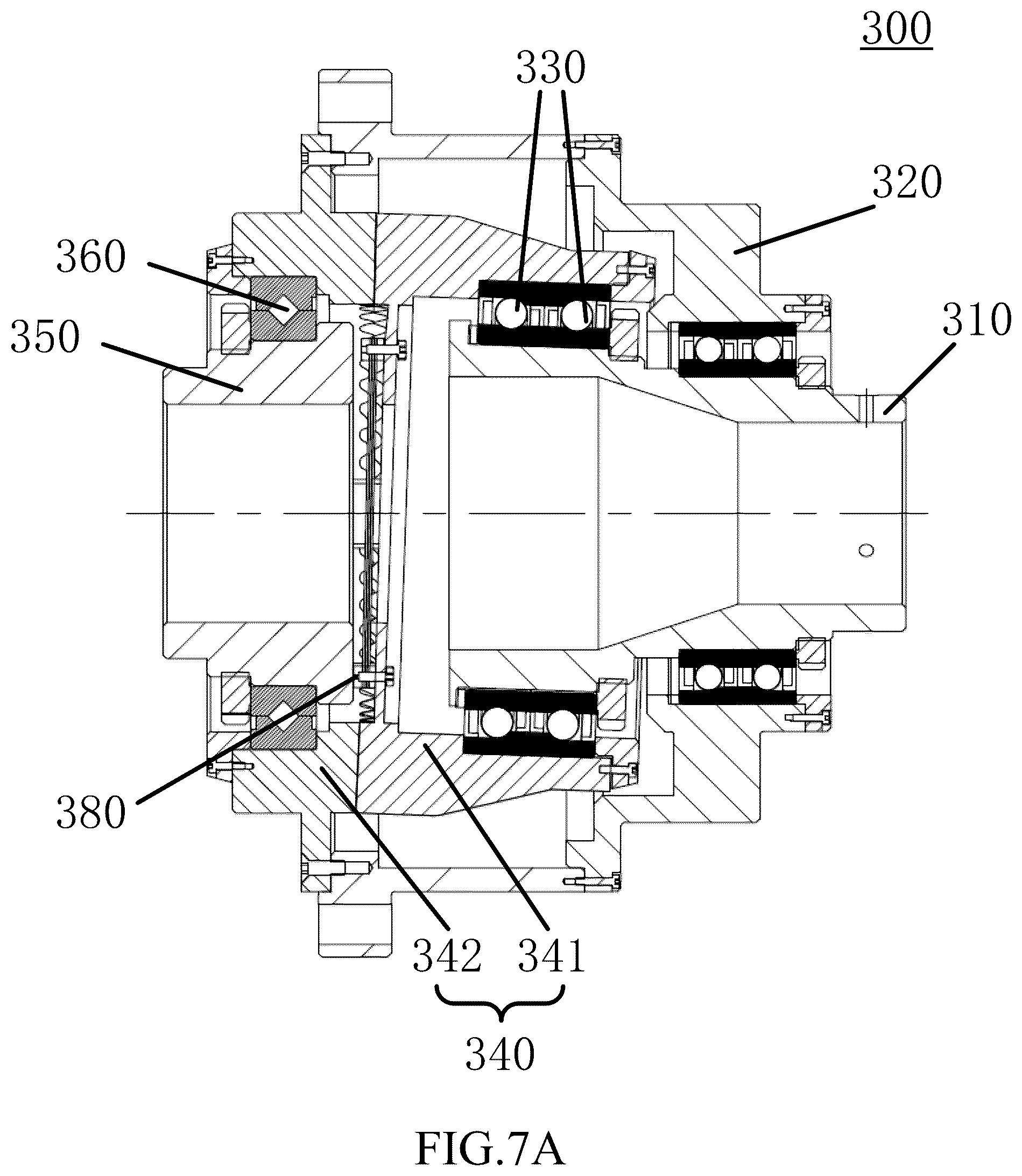 Patent US11841072 Figure 10 – Transverse cycloidal-pin gear pair and nutation deceleration device