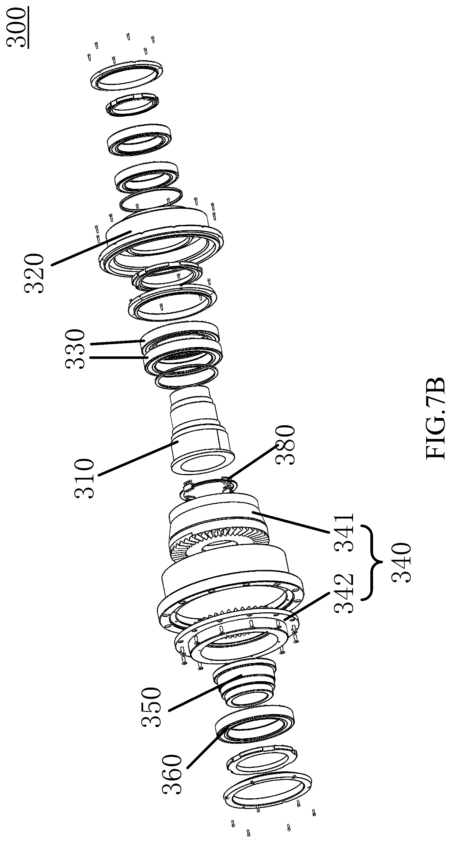 Patent US11841072 Figure 11 – Transverse cycloidal-pin gear pair and nutation deceleration device