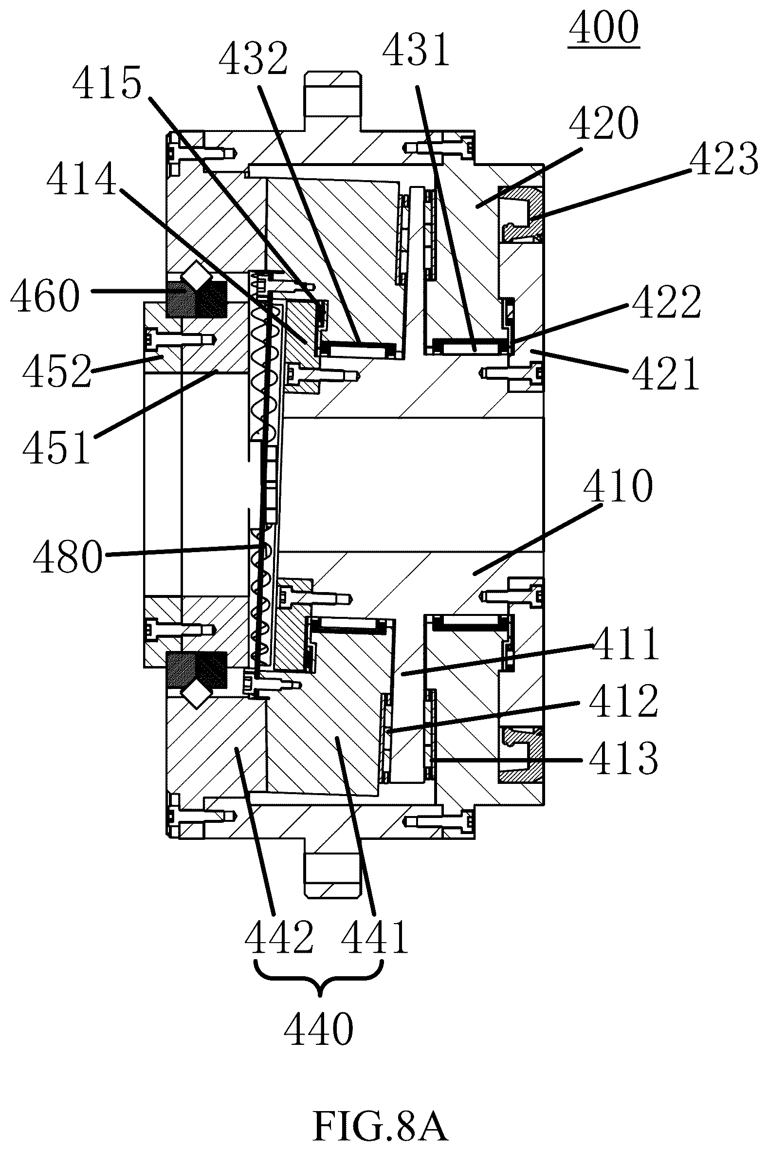 Patent US11841072 Figure 12 – Transverse cycloidal-pin gear pair and nutation deceleration device