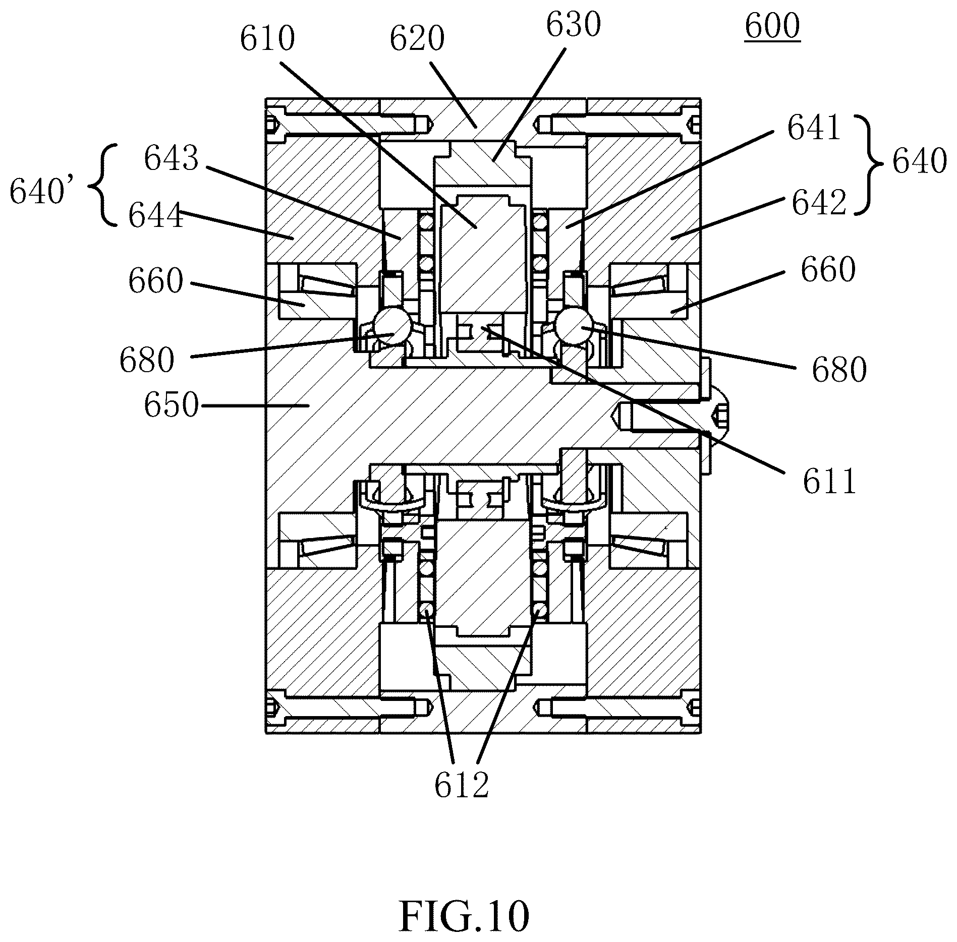 Patent US11841072 Figure 16 – Transverse cycloidal-pin gear pair and nutation deceleration device