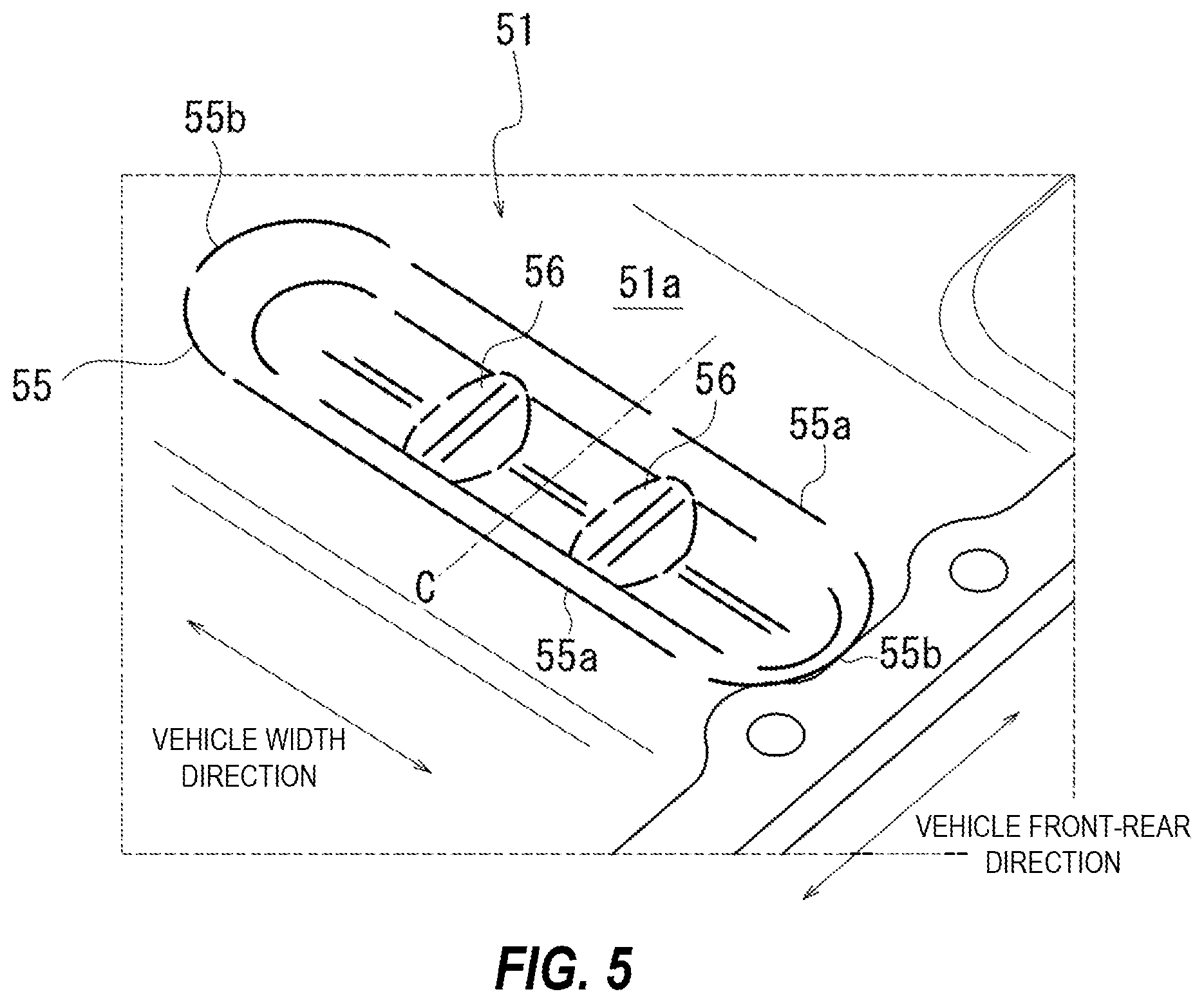 Patent US11841075 Figure 4 – Oil storage structure of transmission case