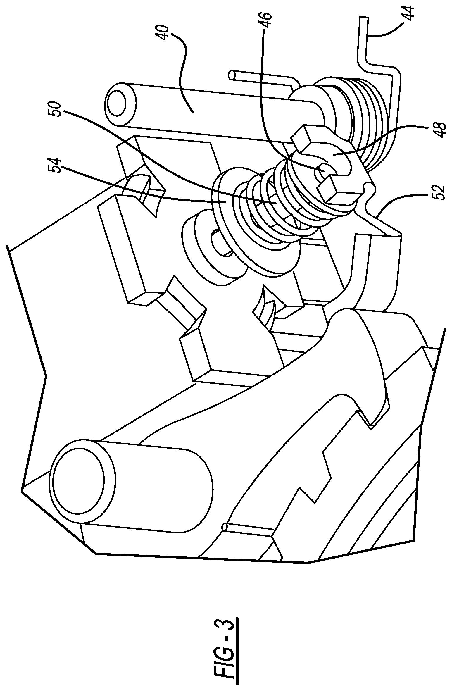 Patent US11841082 Figure 3 – Solenoid actuated locking pawl with compliance mechanism