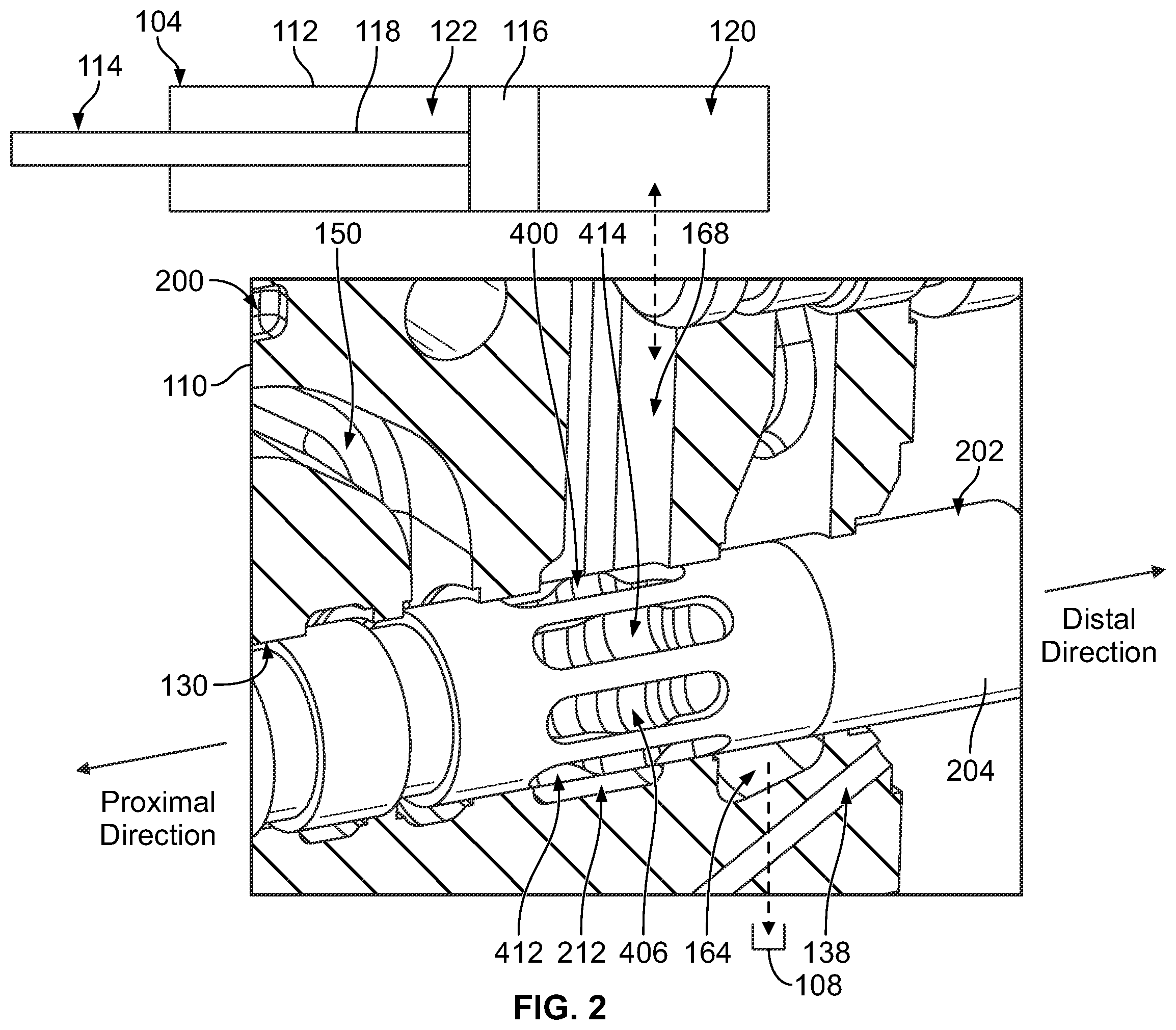 Patent US11841084 Figure 2 – Valve spool with flow force mitigation features