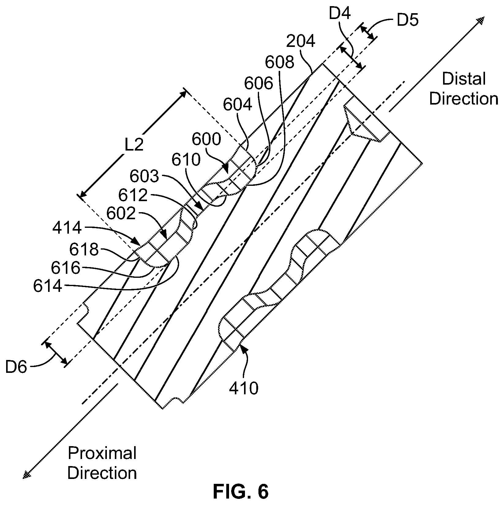 Patent US11841084 Figure 5 – Valve spool with flow force mitigation features