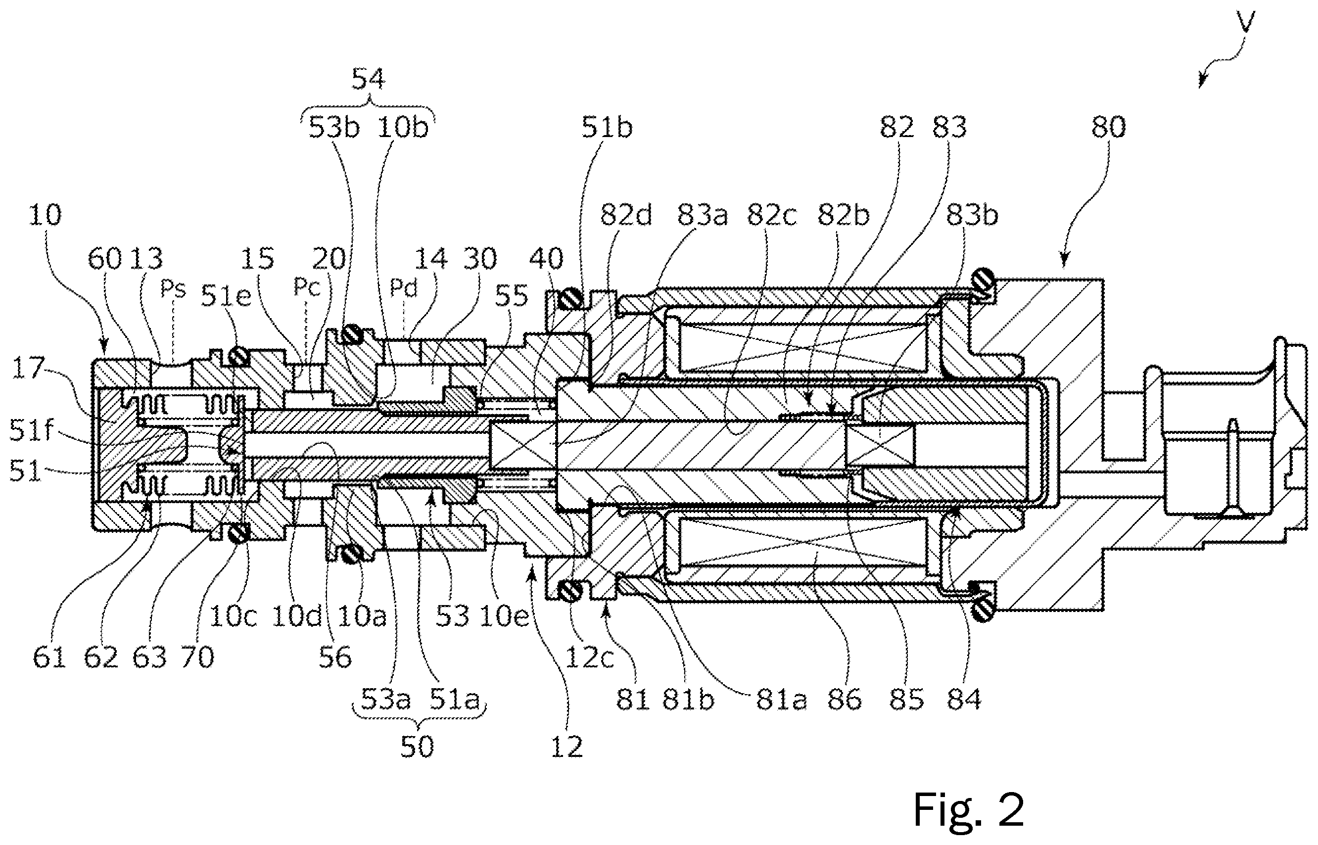 Patent US11841090 Figure 2 – Capacity control valve