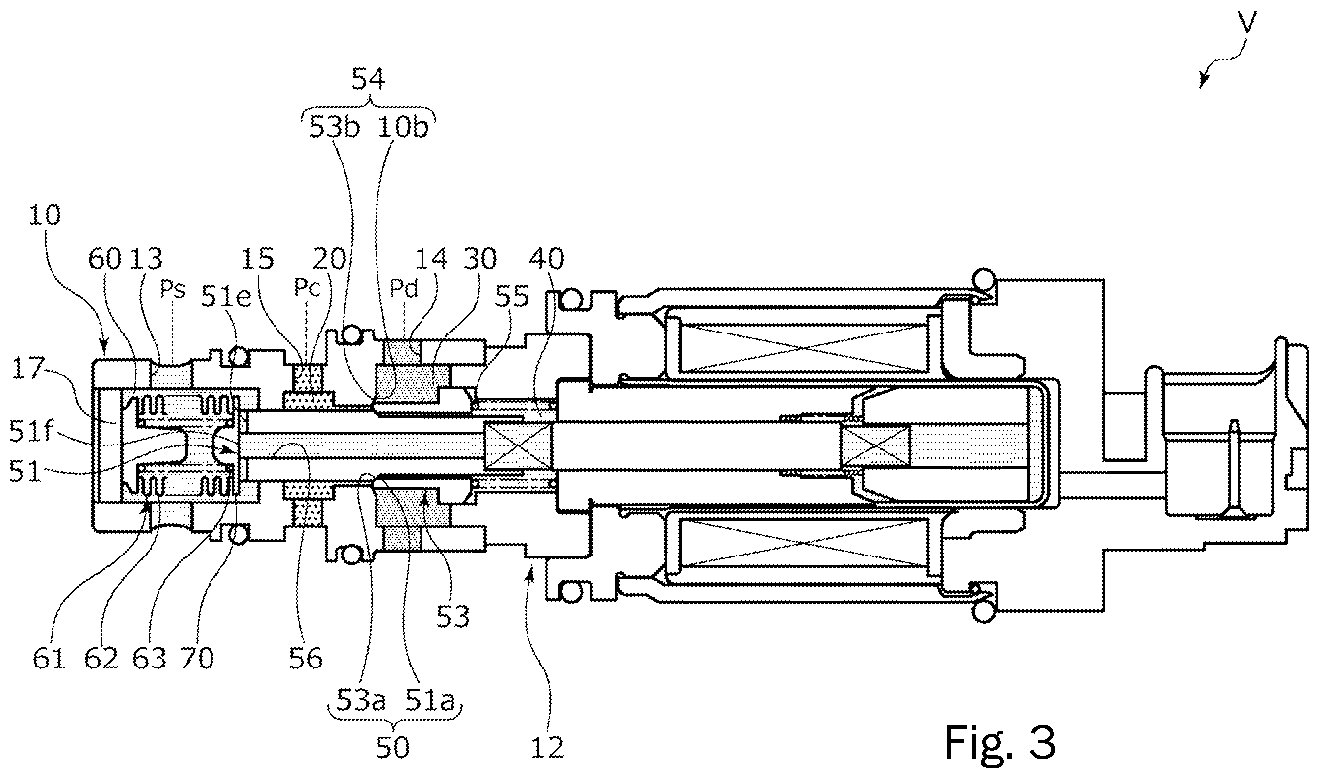 Patent US11841090 Figure 3 – Capacity control valve