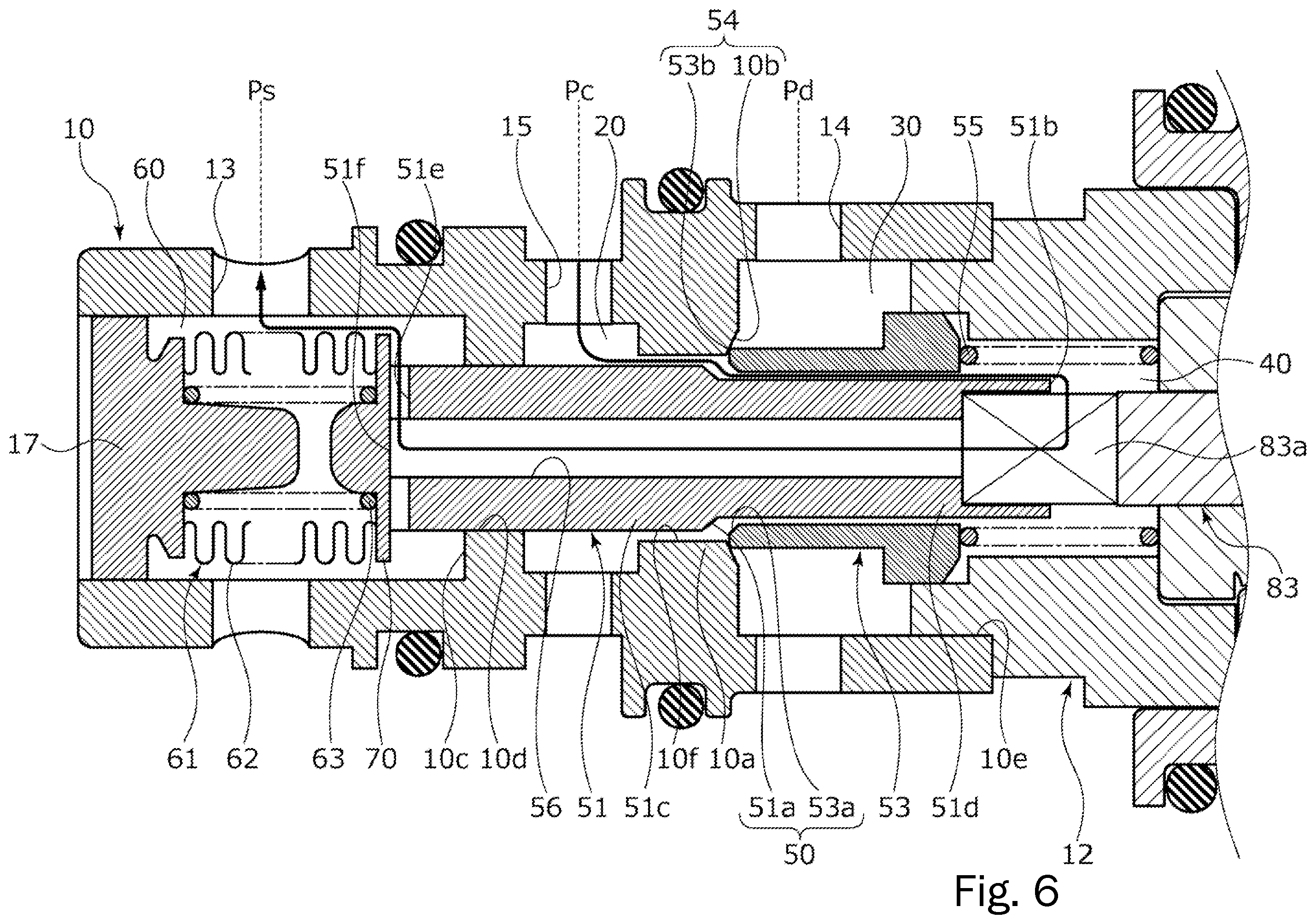 Patent US11841090 Figure 6 – Capacity control valve