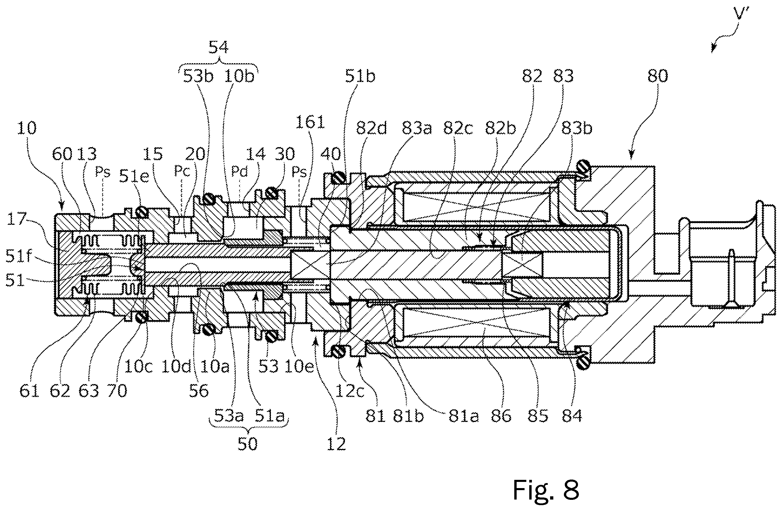 Patent US11841090 Figure 8 – Capacity control valve