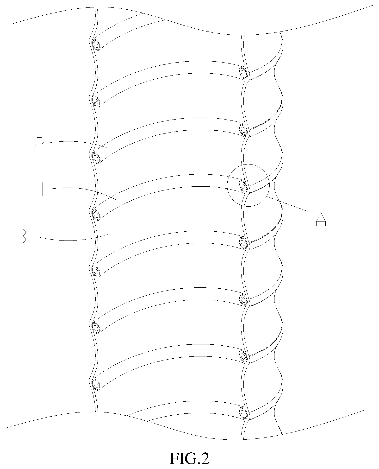 Patent US11841095 Figure 2 – Telescopic hose and processing technology thereof