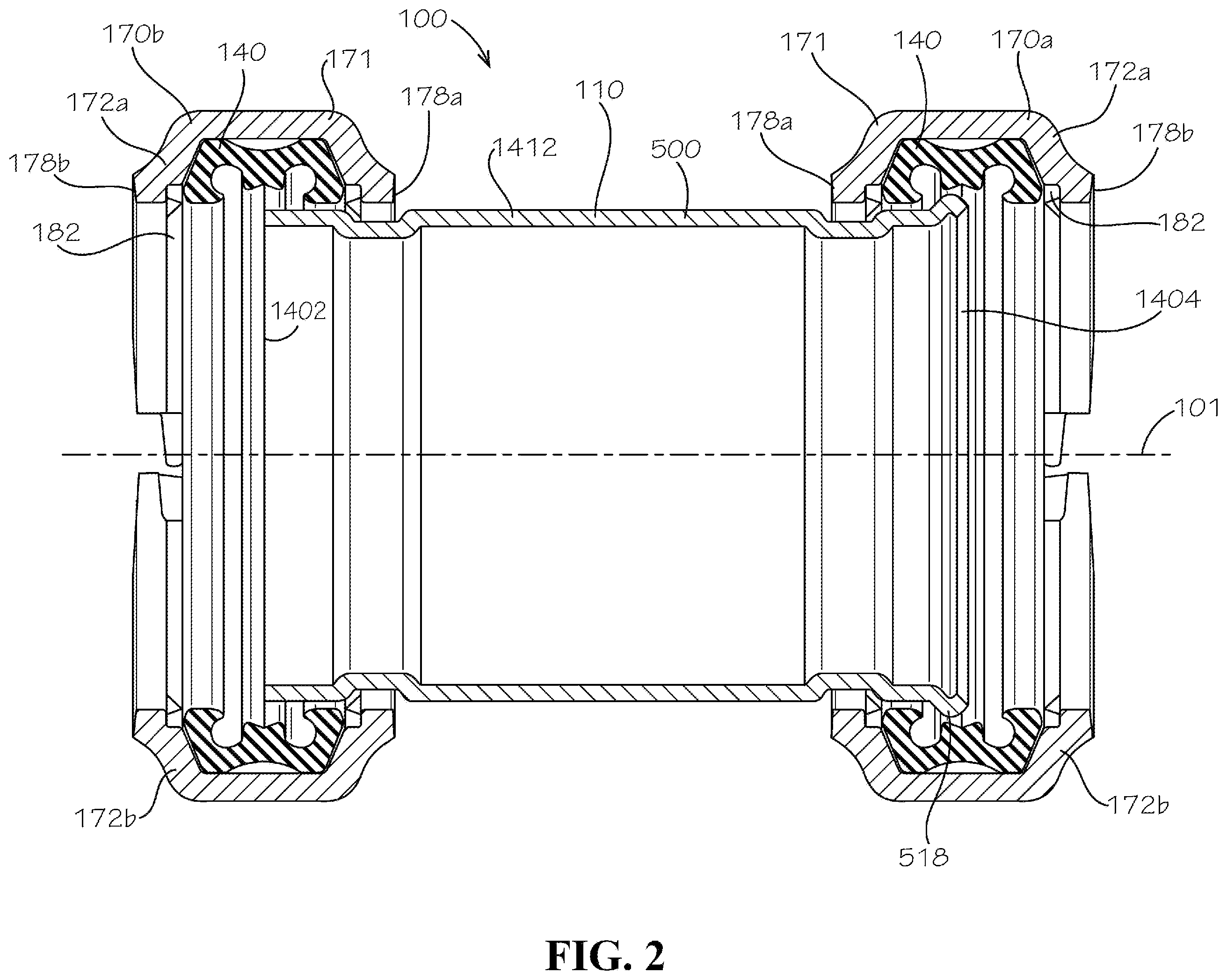 Patent US11841097 Figure 2 – Pre-assembled coupling assemblies with pipe fitting