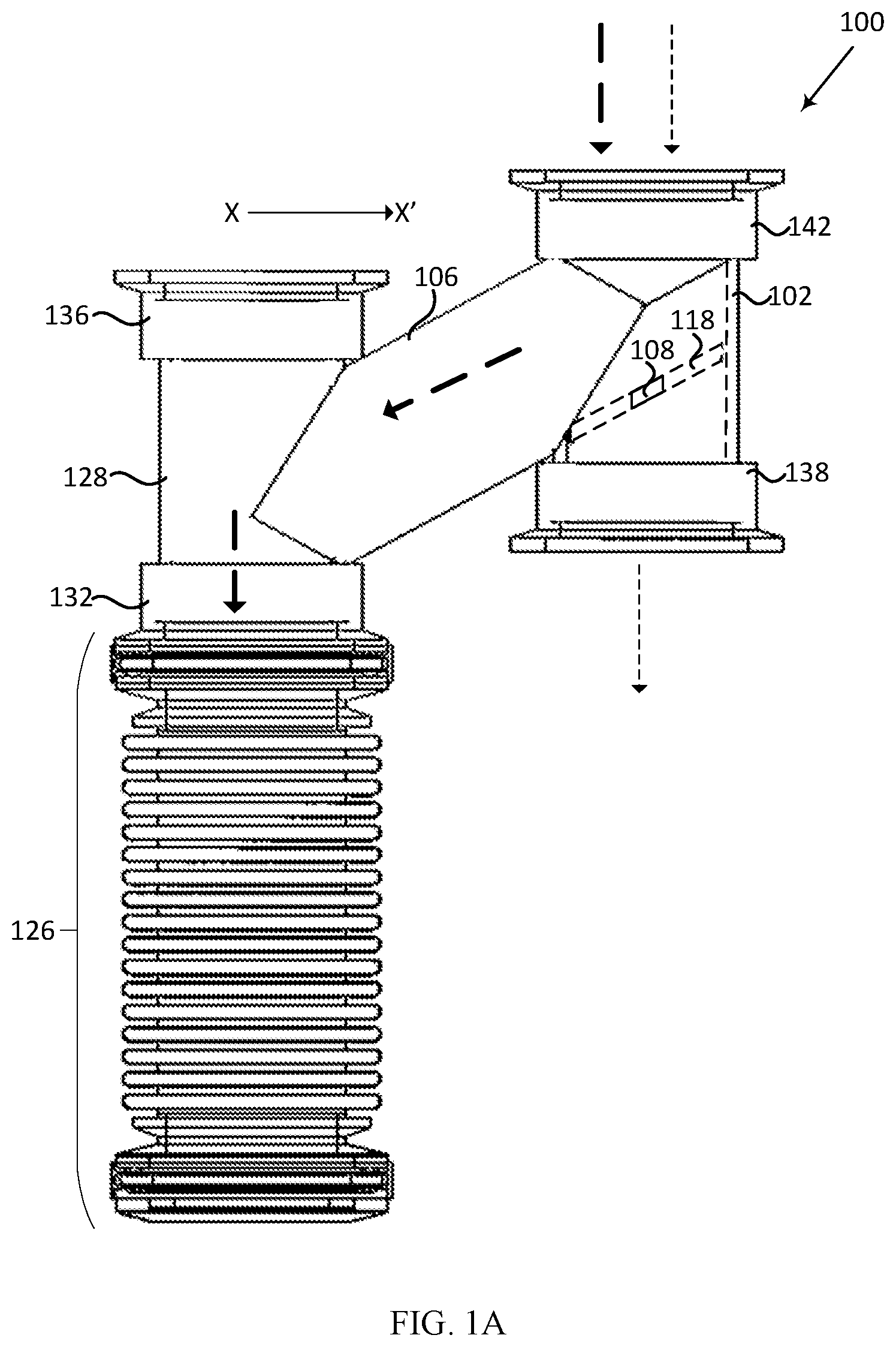 Patent US11841103 Figure 1 – Pipe assembly having an angled plate and fabrication methods