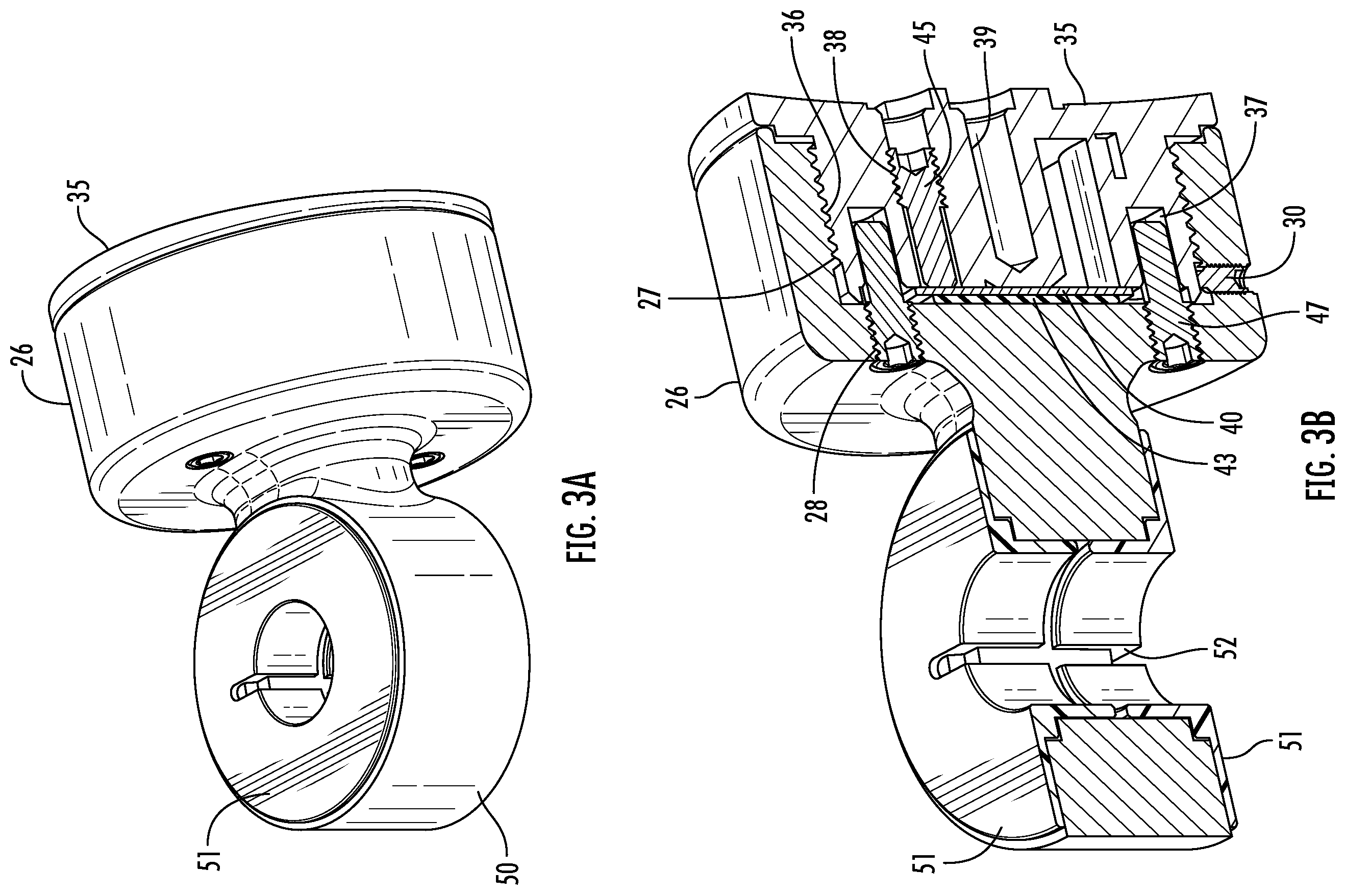 Patent US11841107 Figure 3 – Rotating joint for crossbar leveling adjustment