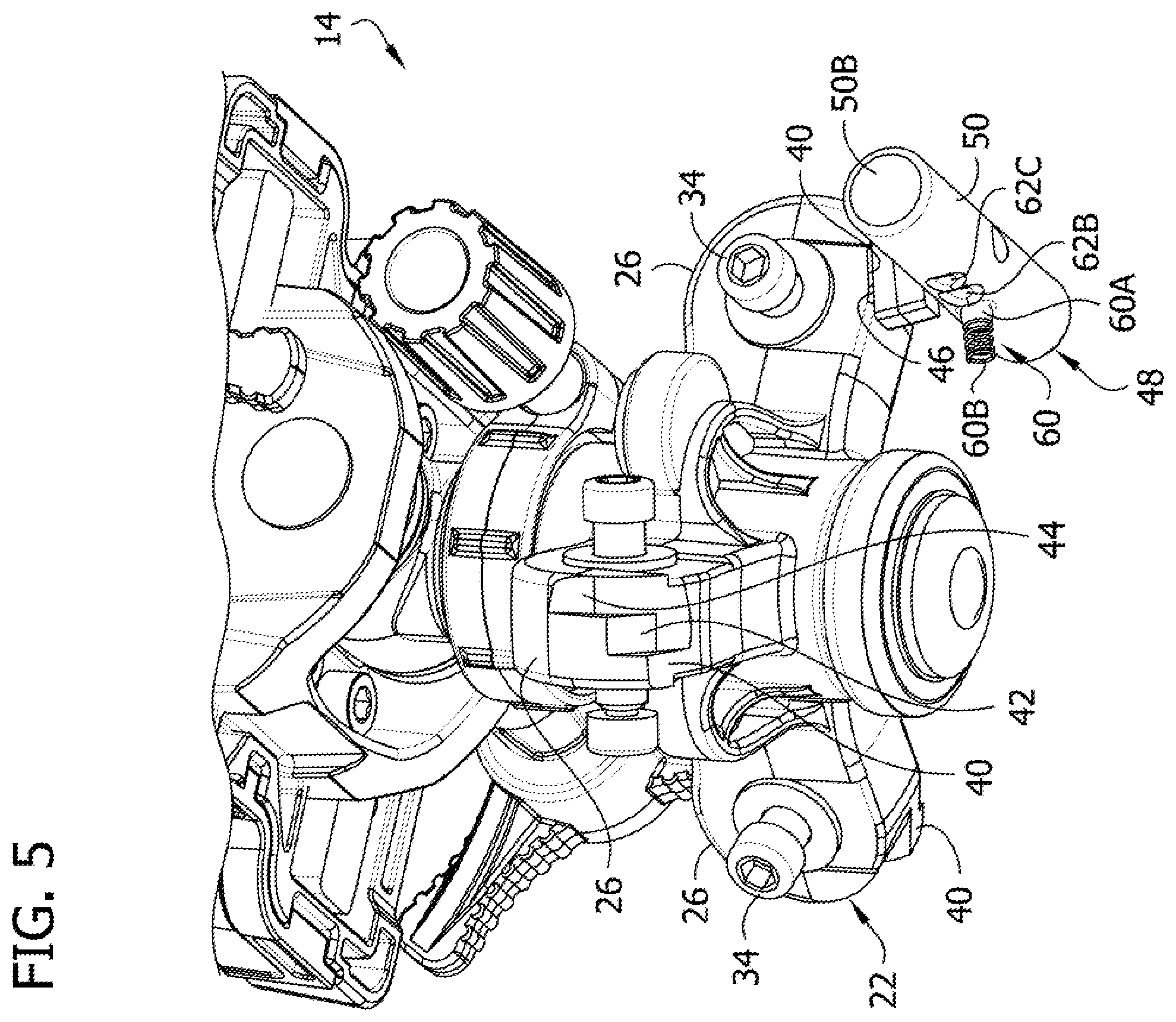 Patent US11841108 Figure 5 – Multi-legged equipment support having leg angle adjustment