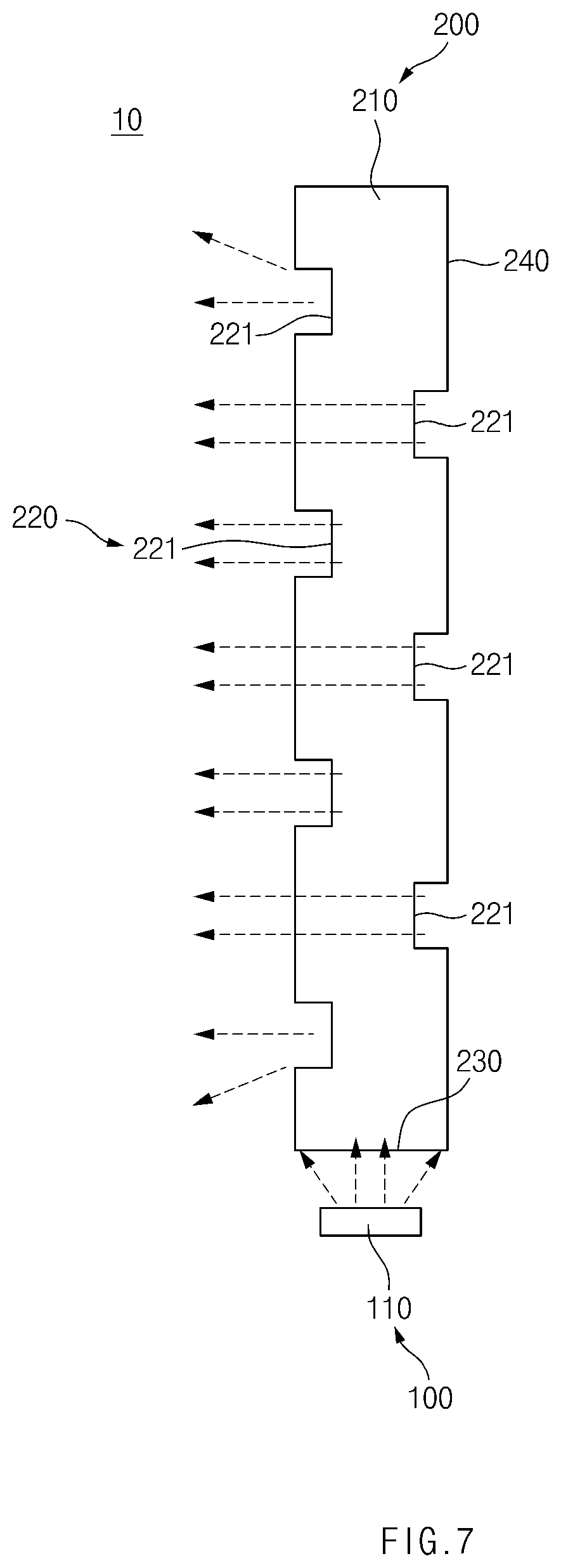 Patent US11841119 Figure 8 – Lamp for vehicle