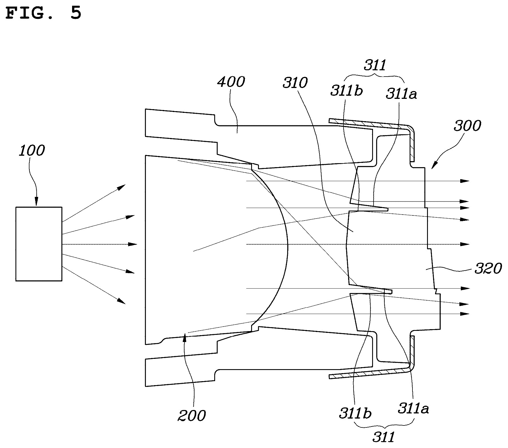 Patent US11841120 Figure 5 – Light-distributing lens and lighting module using the same