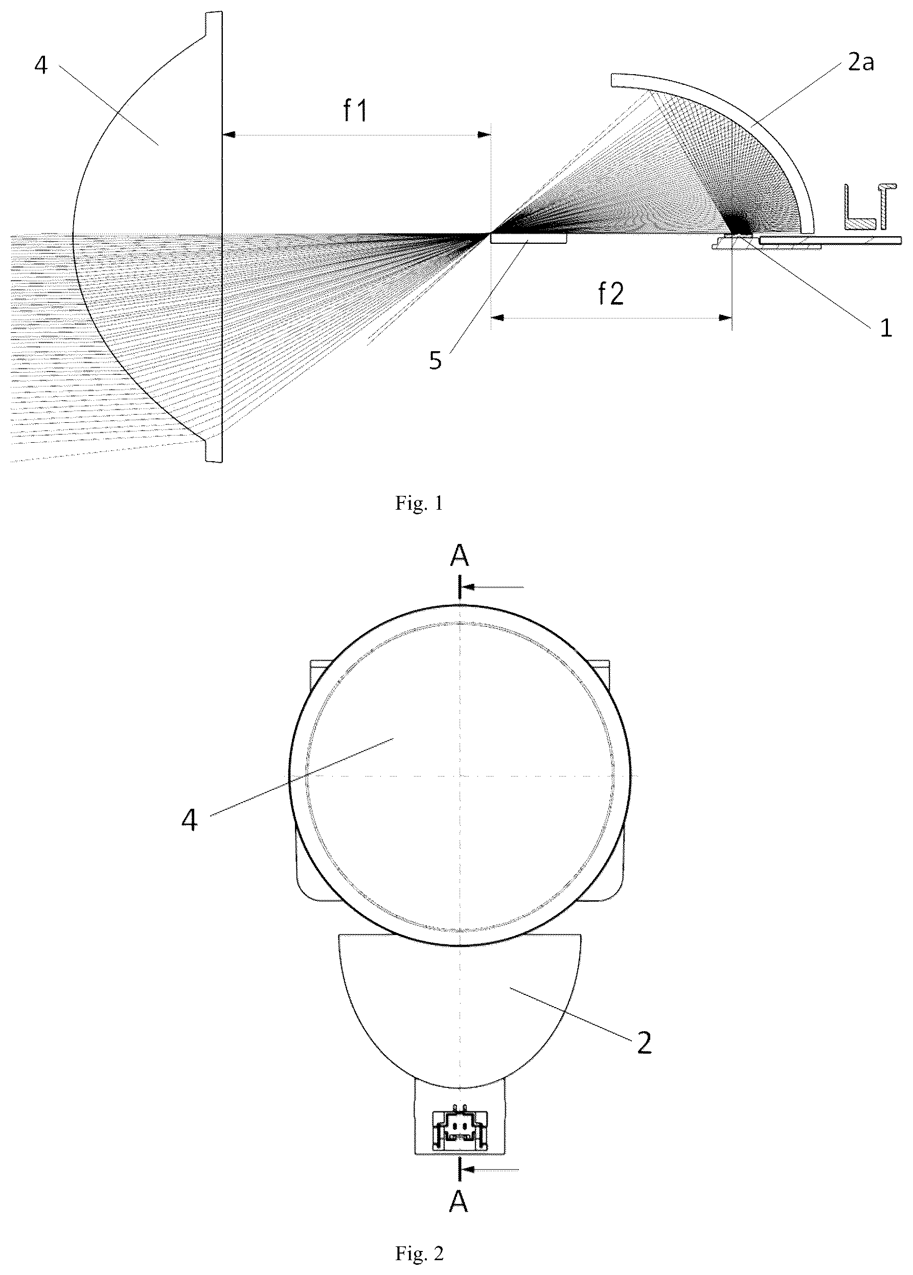 Patent US11841121 Figure 1 – Reflection-type headlamp module, headlamp module, headlamp and vehicle