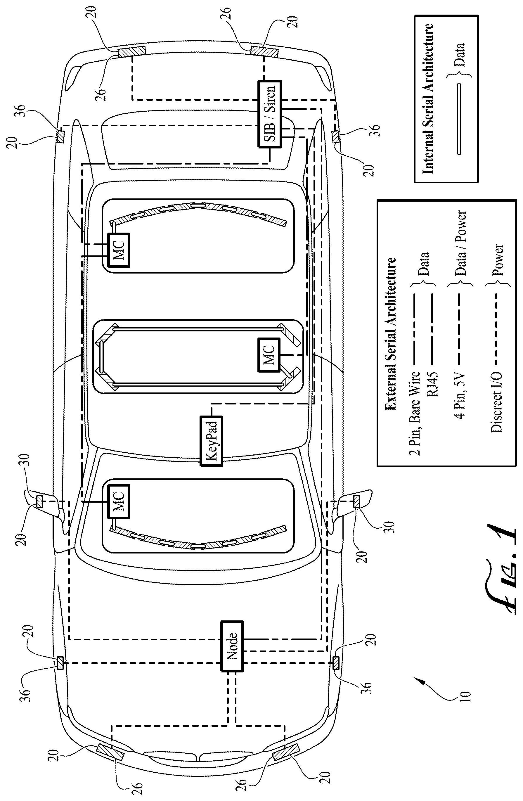 Patent US11841123 Figure 1 – Flexible directional vehicle warning light