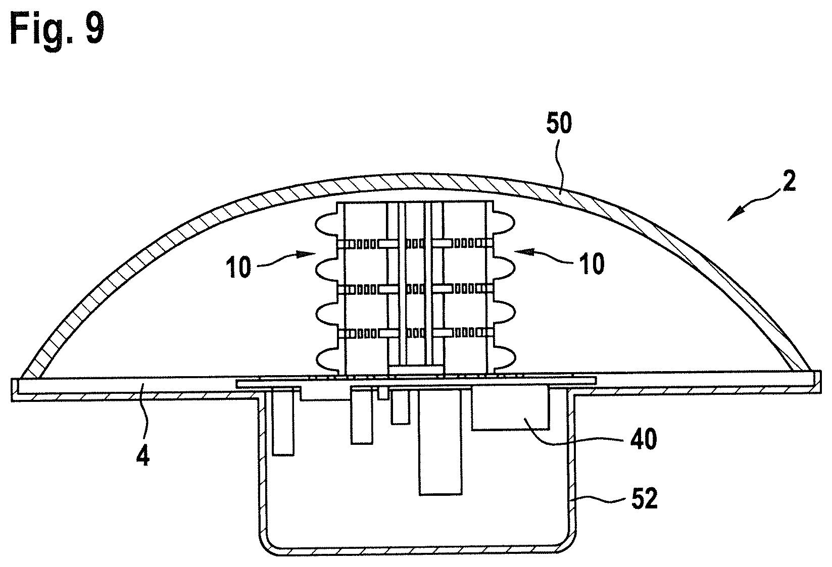 Patent US11841124 Figure 8 – Aircraft beacon light, method of operating an aircraft beacon light, and method of producing an aircraft beacon light