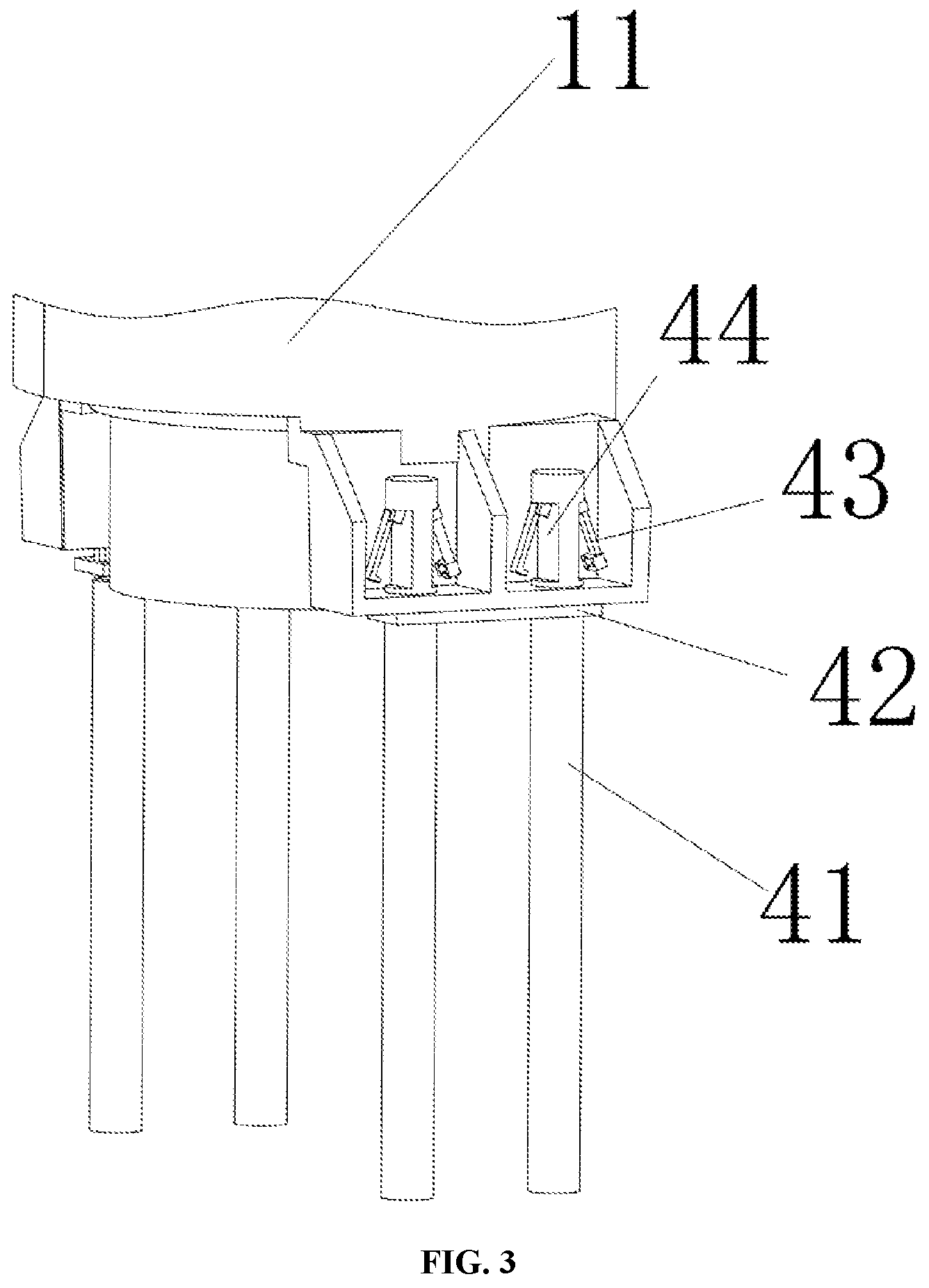Patent US11841127 Figure 3 – Projection lamp with quick locking and self-detection functions