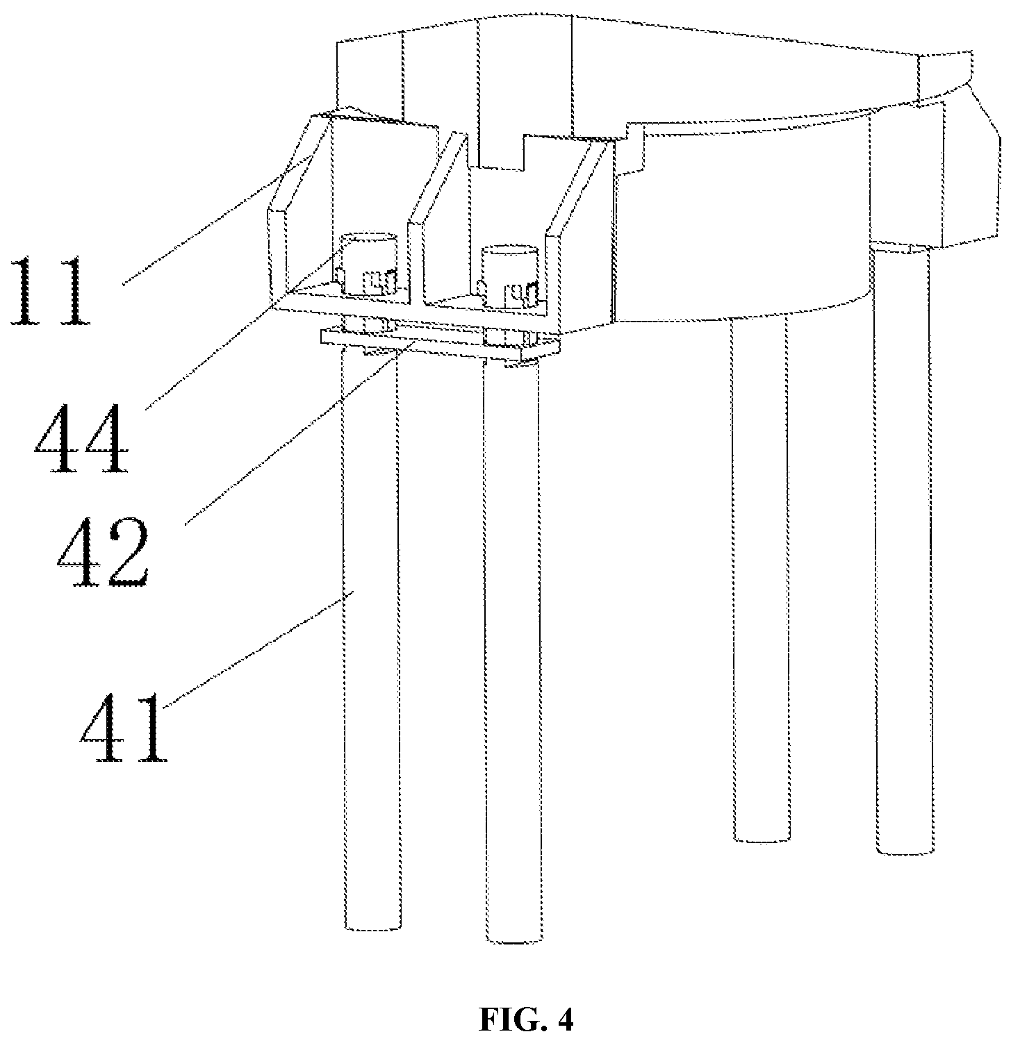 Patent US11841127 Figure 4 – Projection lamp with quick locking and self-detection functions