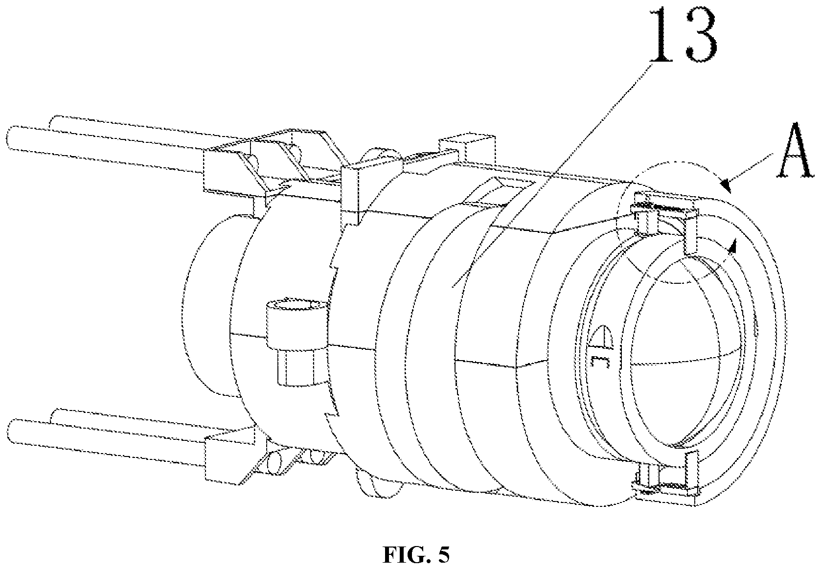 Patent US11841127 Figure 5 – Projection lamp with quick locking and self-detection functions