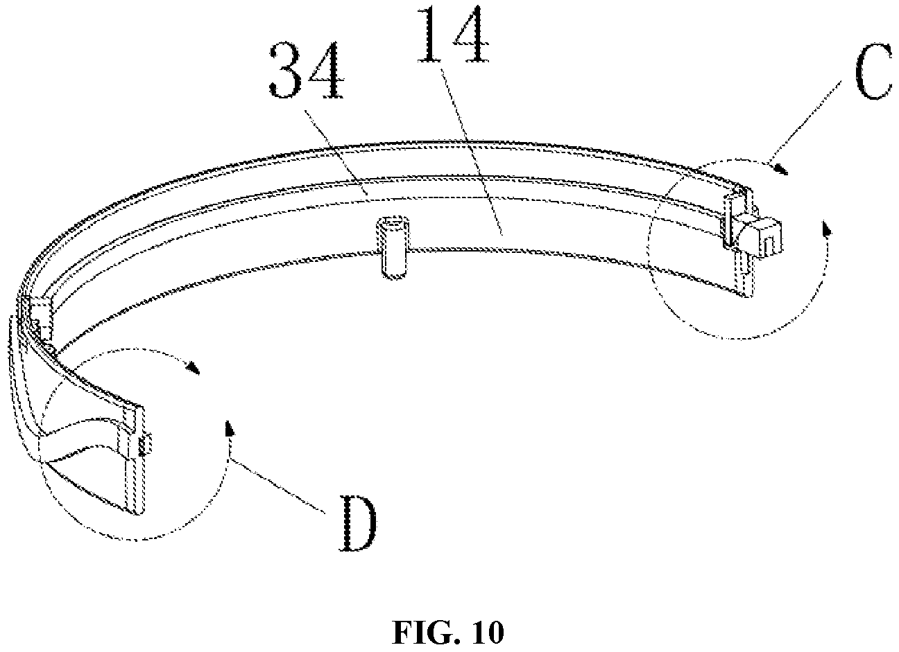 Patent US11841127 Figure 10 – Projection lamp with quick locking and self-detection functions