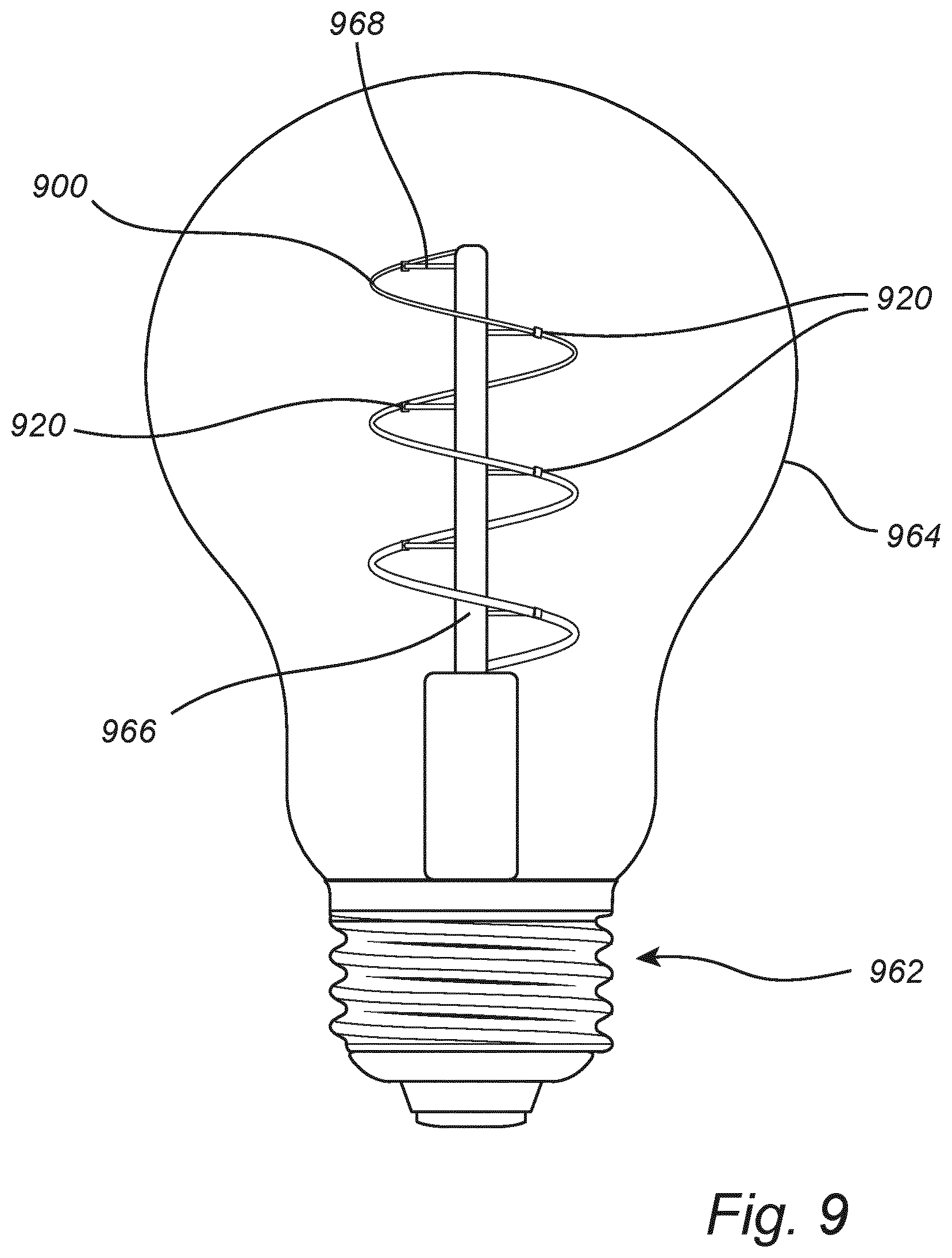 Patent US11841129 Figure 4 – Flexible light emitting diode filament comprising at least one alignment member