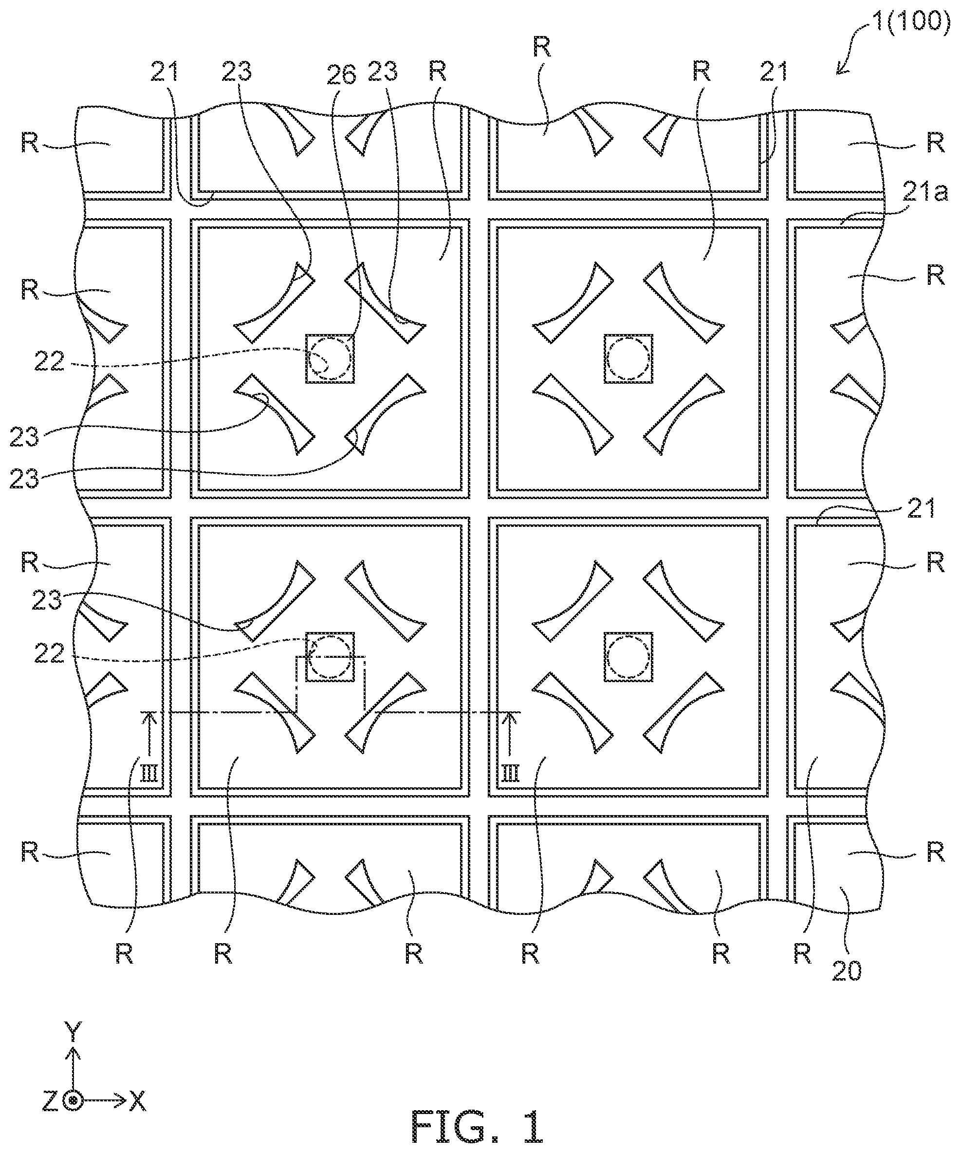 Patent US11841135 Figure 1 – Light emitting module and planar light source